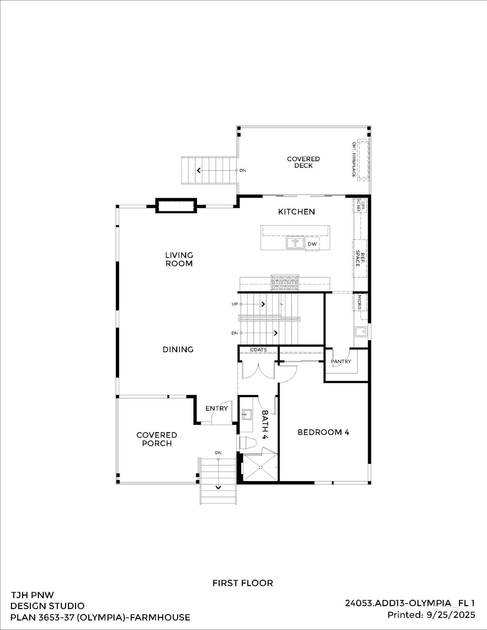 Thomas James Homes Pacific Northwest Olympia floorplan