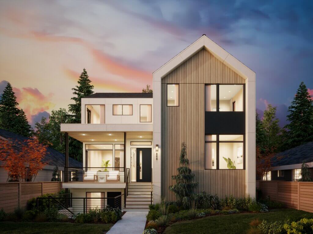 Thomas James Homes Pacific Northwest Olympia floorplan with a Scandinavian exterior style