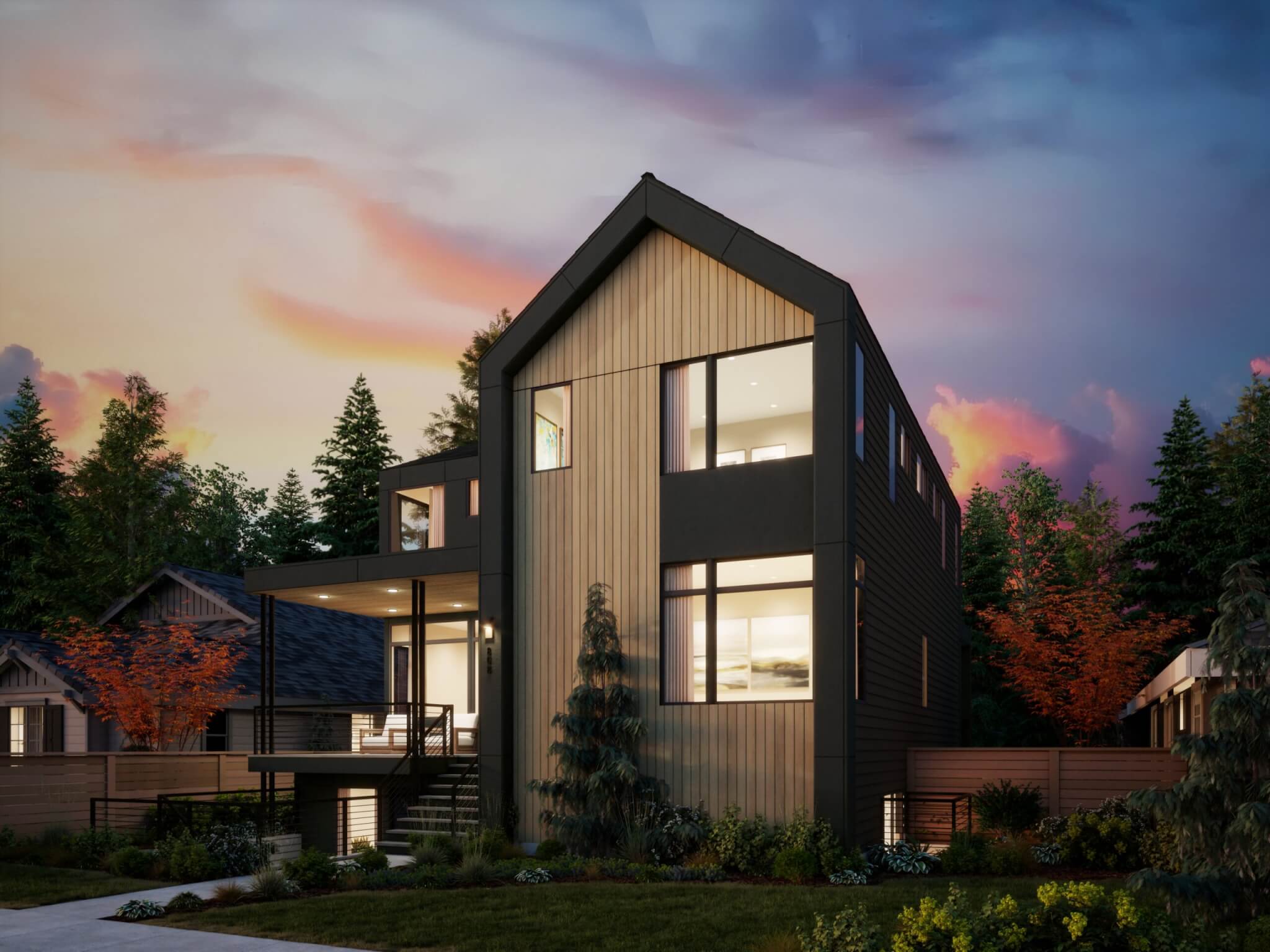 Thomas James Homes Pacific Northwest Olympia floorplan with a Scandinavian exterior style