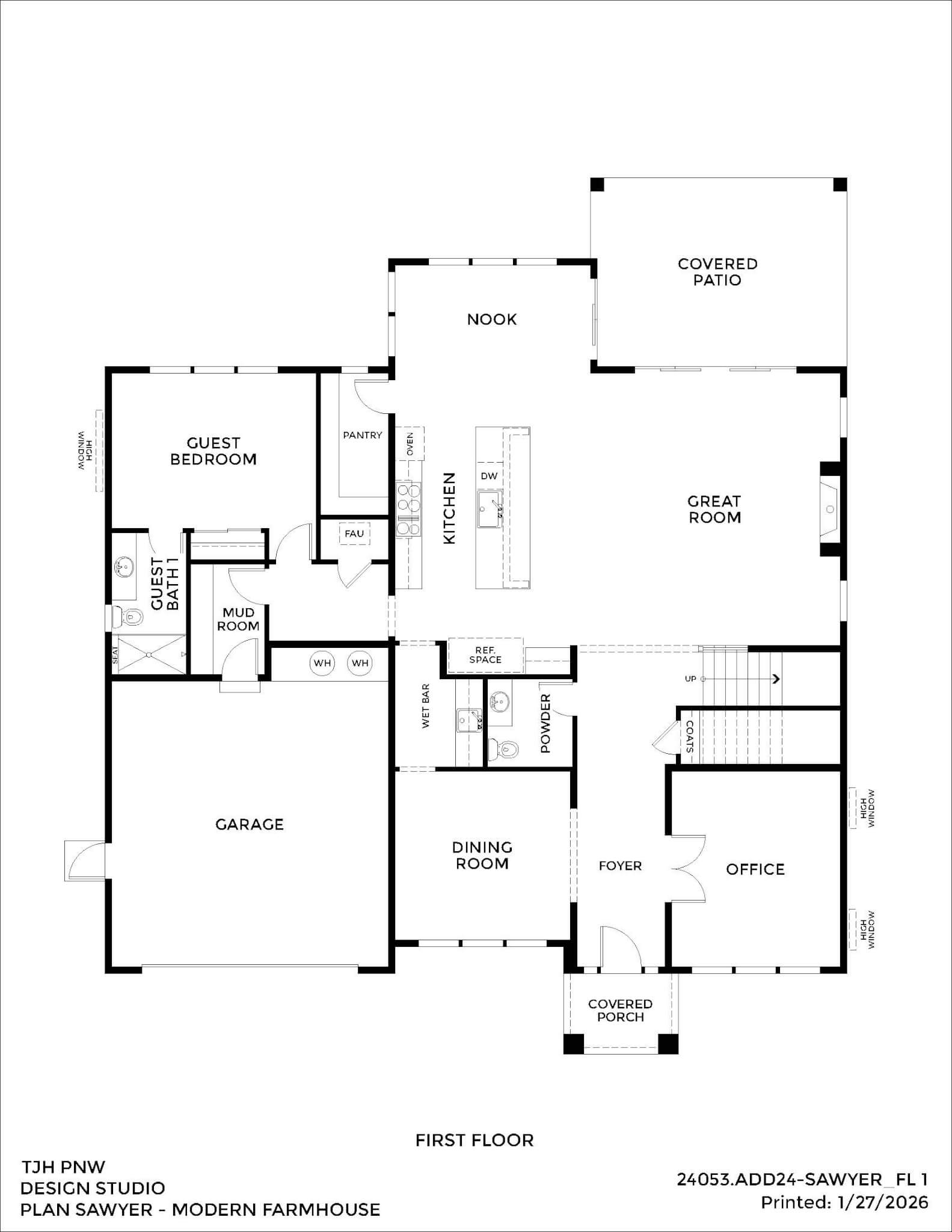 Thomas James Homes Pacific Northwest Sawyer floorplan