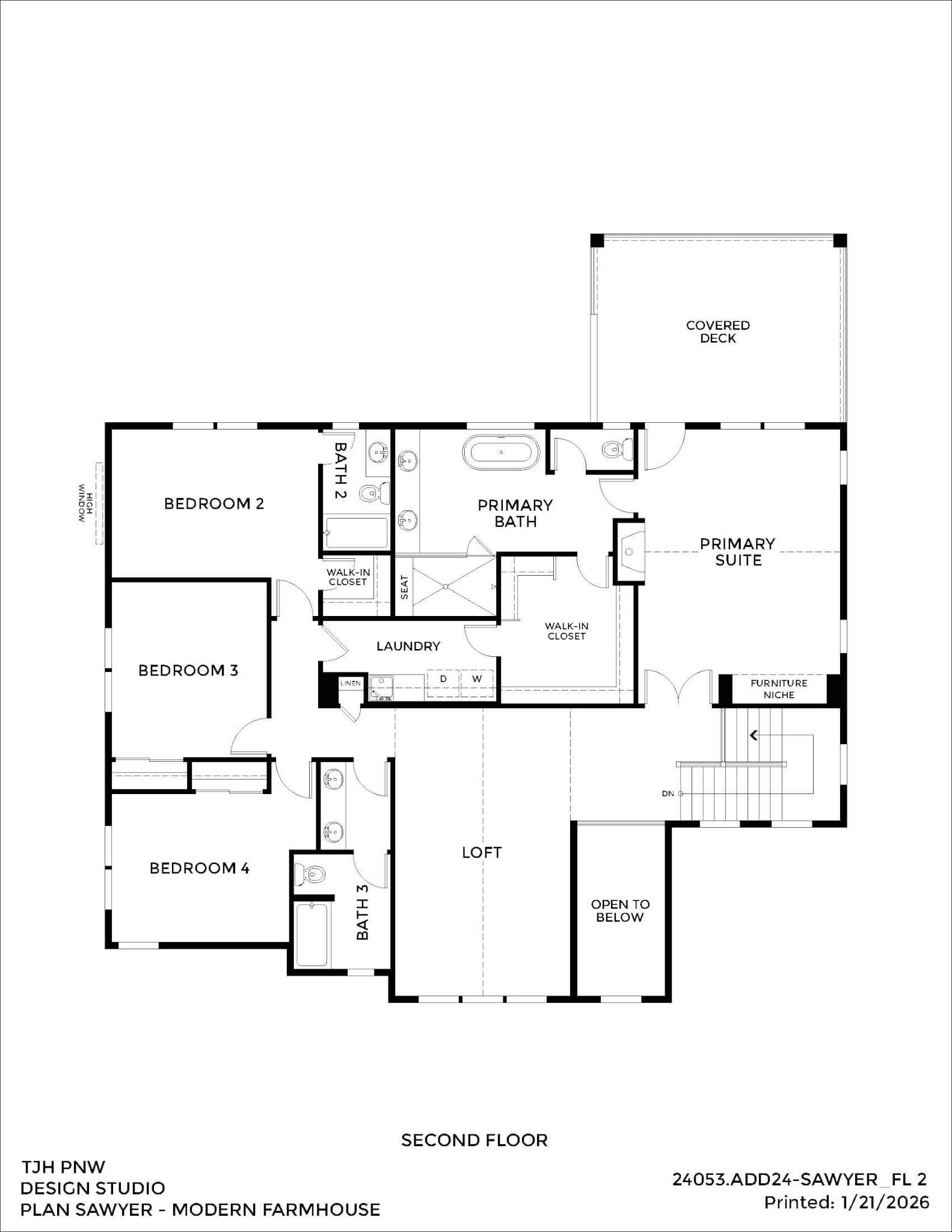 Thomas James Homes Pacific Northwest Sawyer floorplan