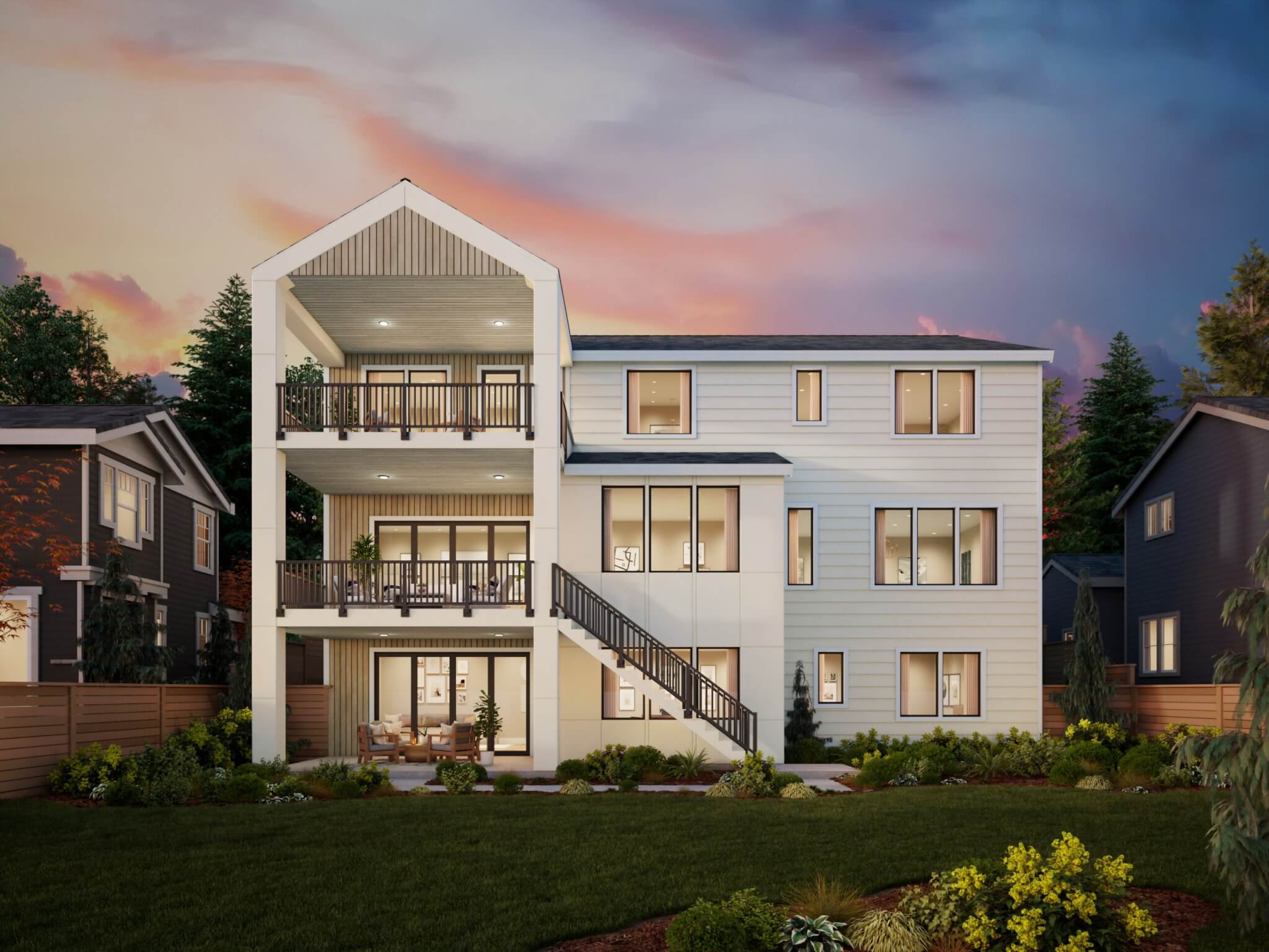 Thomas James Homes Pacific Northwest Sawyer floorplan with a Scandinavian exterior style