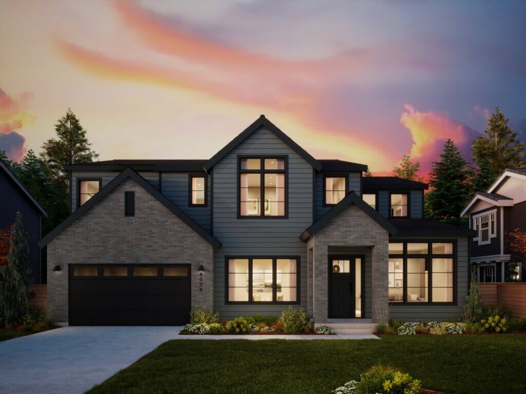 Thomas James Homes Pacific Northwest Sawyer floorplan with a Transitional exterior style