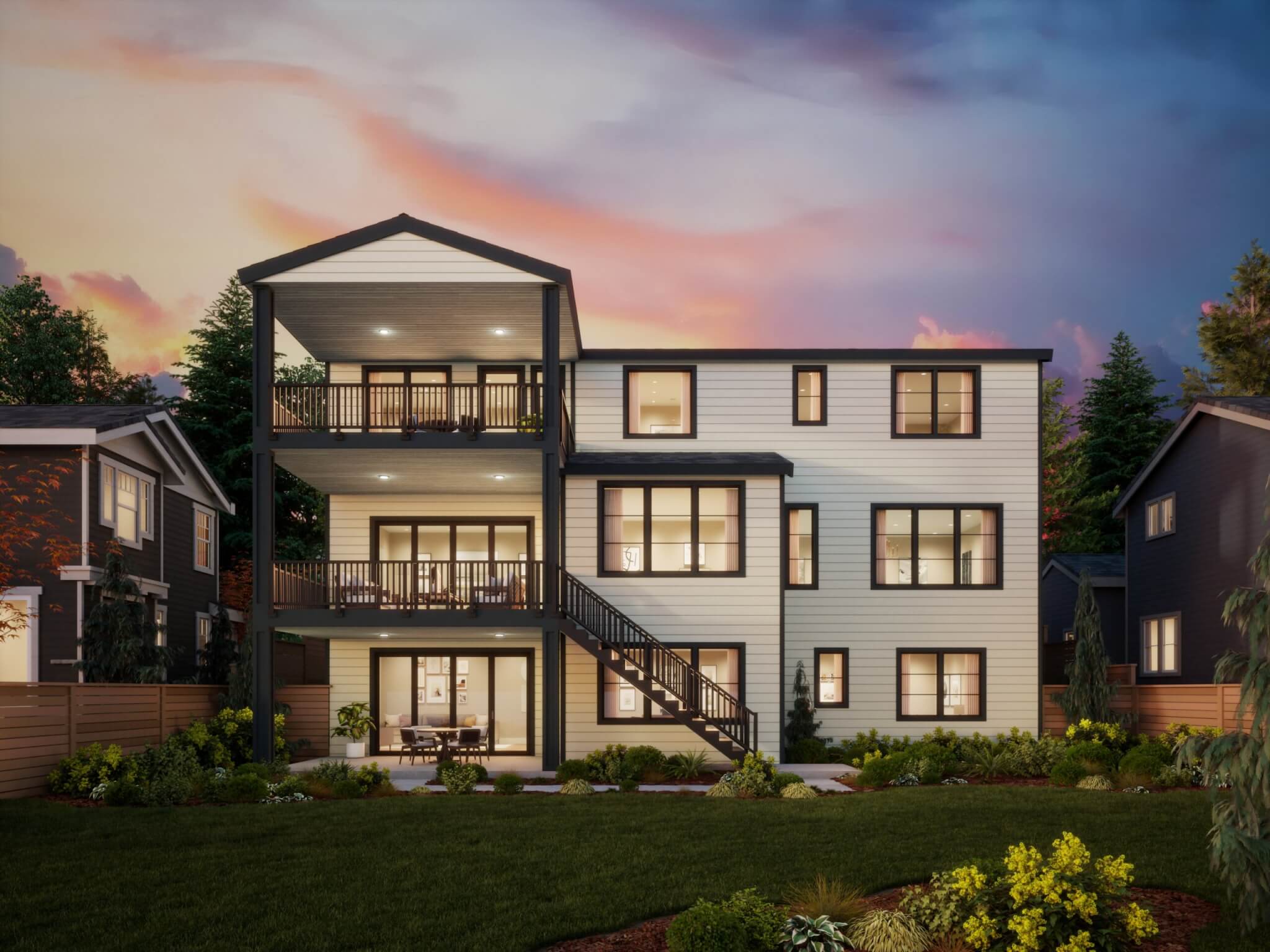 Thomas James Homes Pacific Northwest Sawyer floorplan with a Transitional exterior style