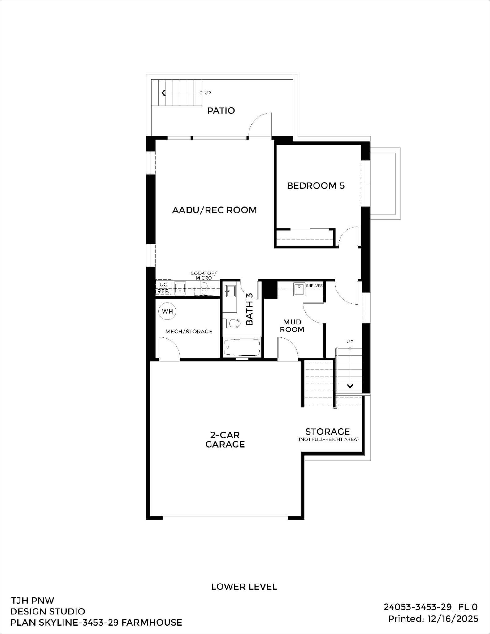 Thomas James Homes Pacific Northwest Skyline floorplan