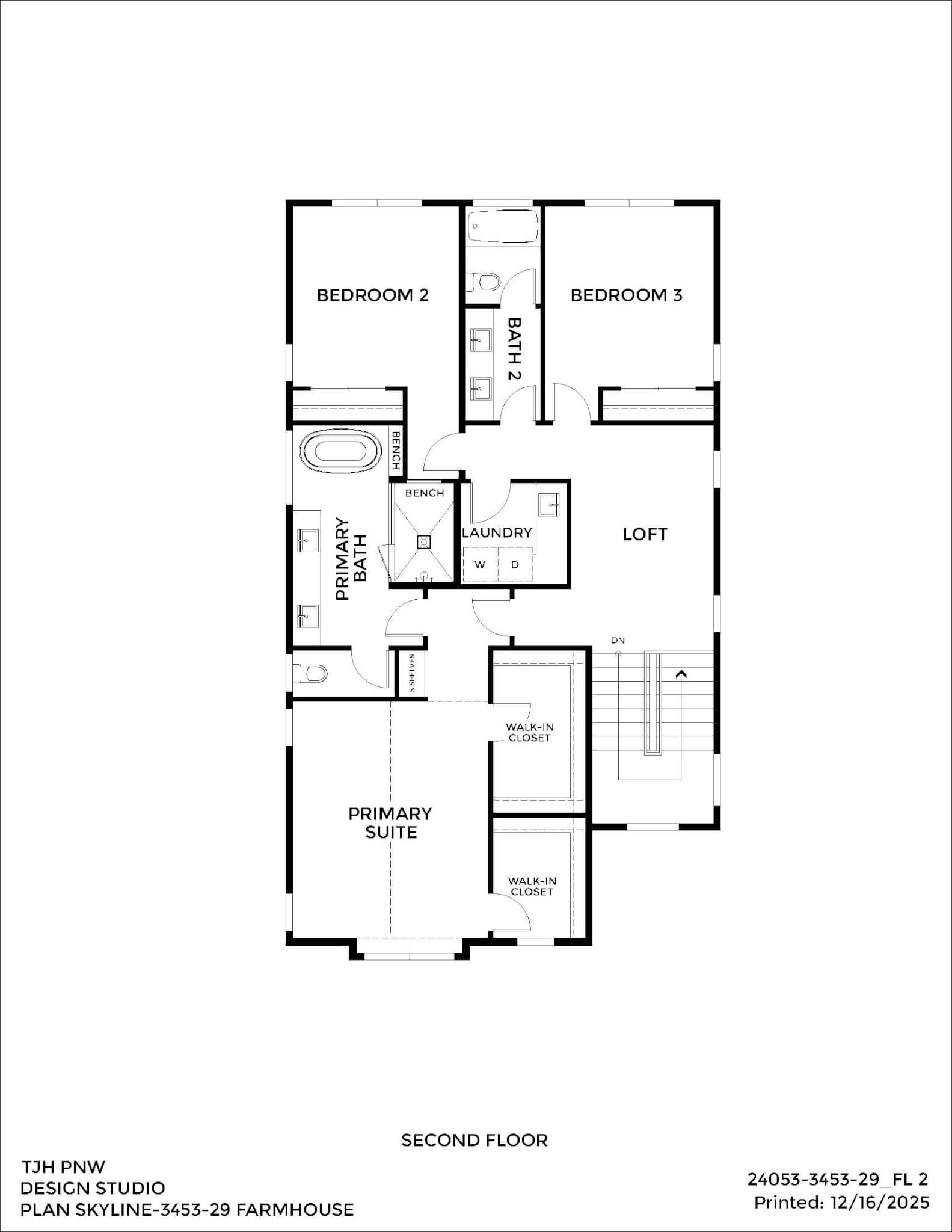 Thomas James Homes Pacific Northwest Skyline floorplan