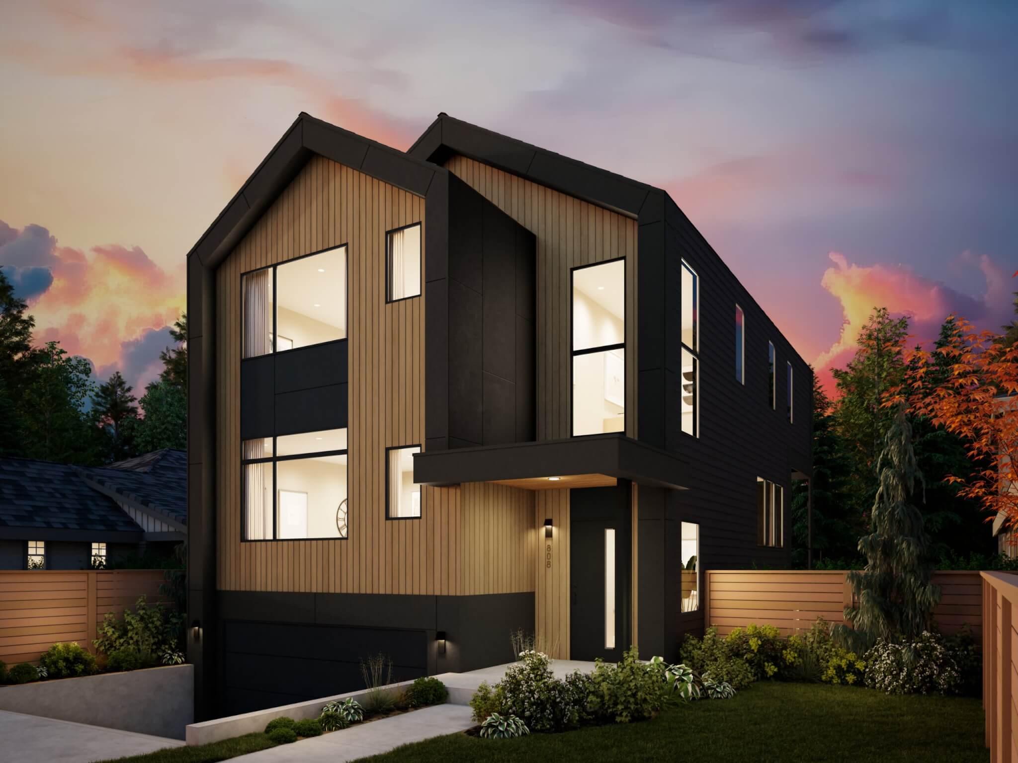 Thomas James Homes Pacific Northwest Skyline floorplan with a Scandinavian exterior style