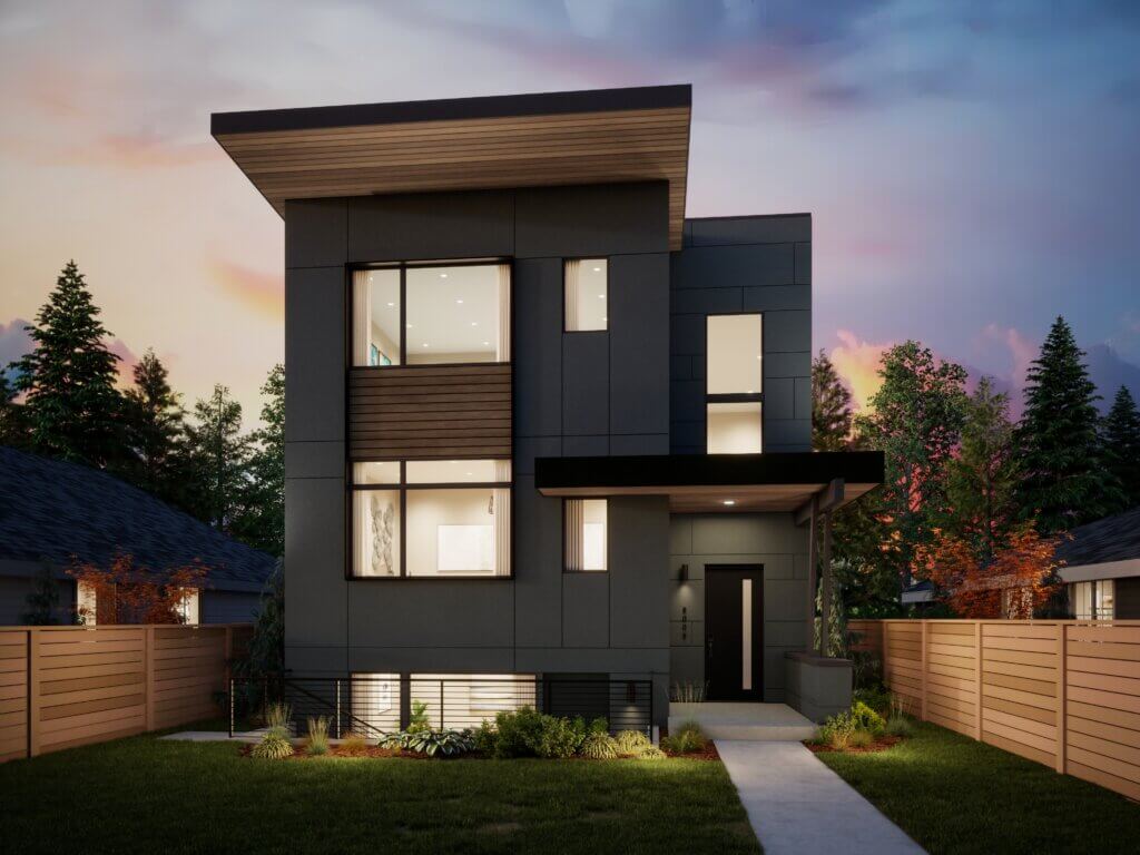 Thomas James Homes Pacific Northwest Summit floorplan with a Contemporary exterior style