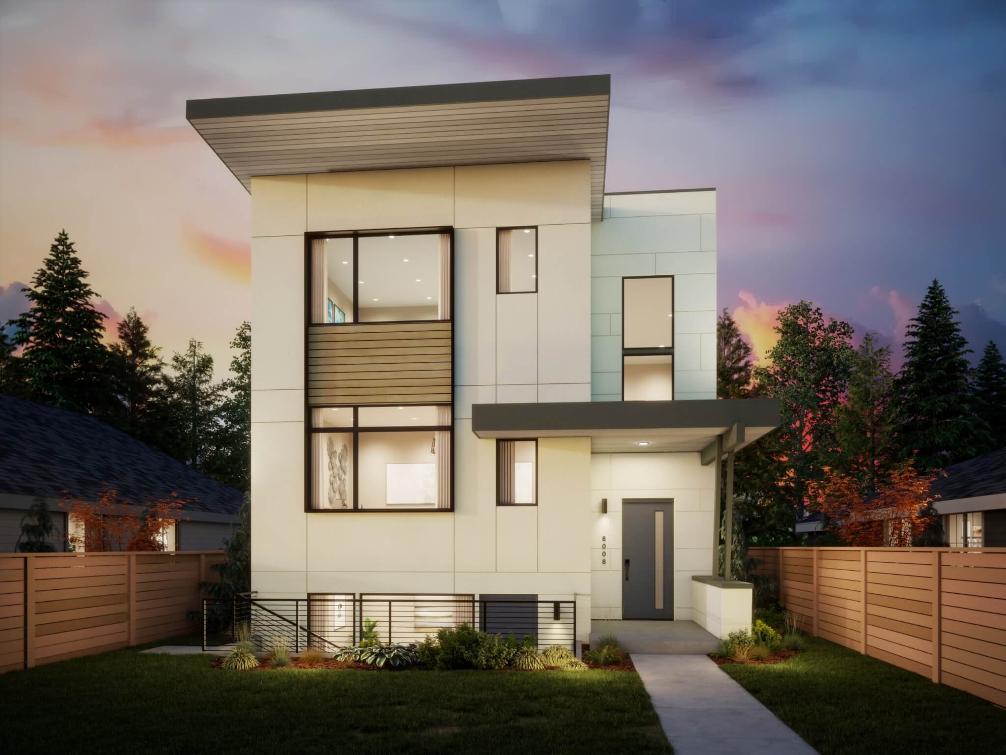Thomas James Homes Pacific Northwest Summit floorplan with a Contemporary exterior style