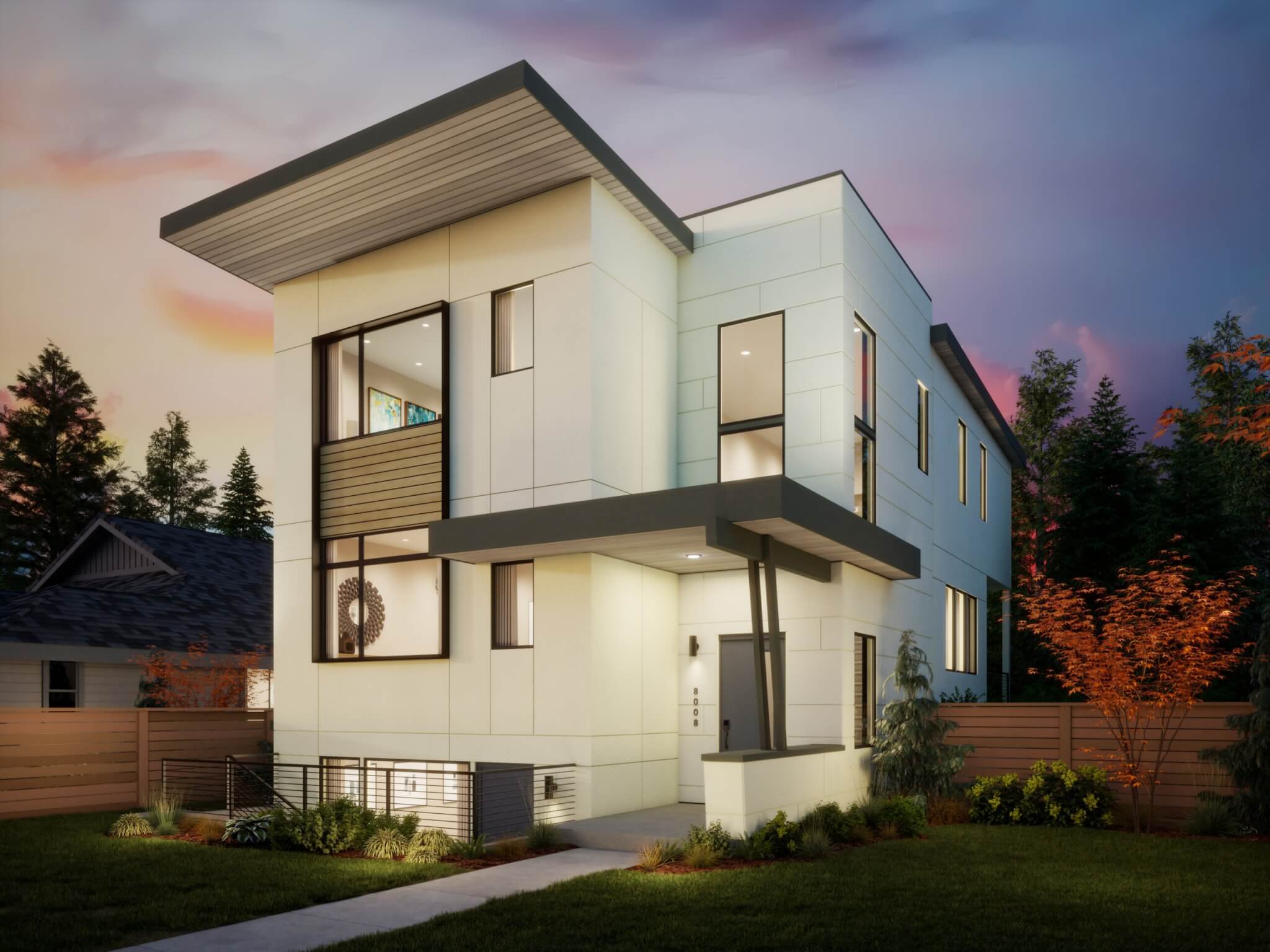 Thomas James Homes Pacific Northwest Summit floorplan with a Contemporary exterior style