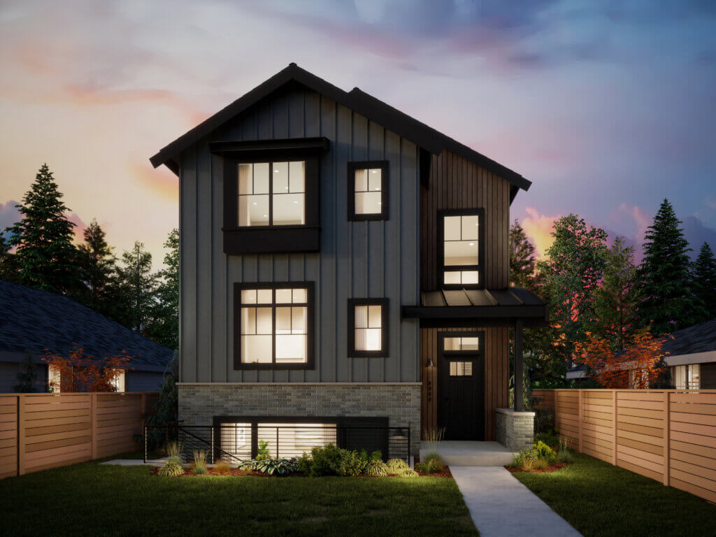 Thomas James Homes Pacific Northwest Summit floorplan with a Farmhouse exterior style