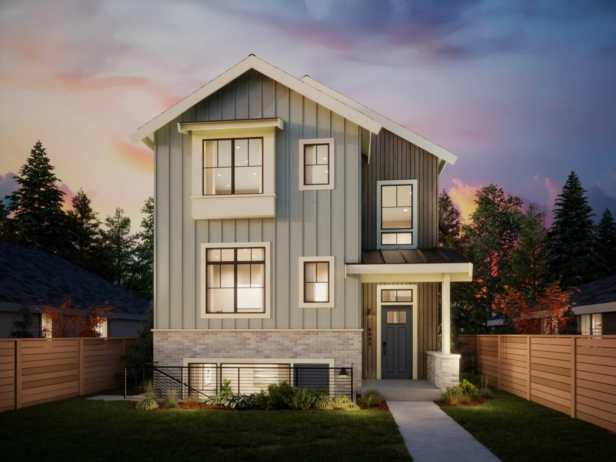Thomas James Homes Pacific Northwest Summit floorplan with a Farmhouse exterior style