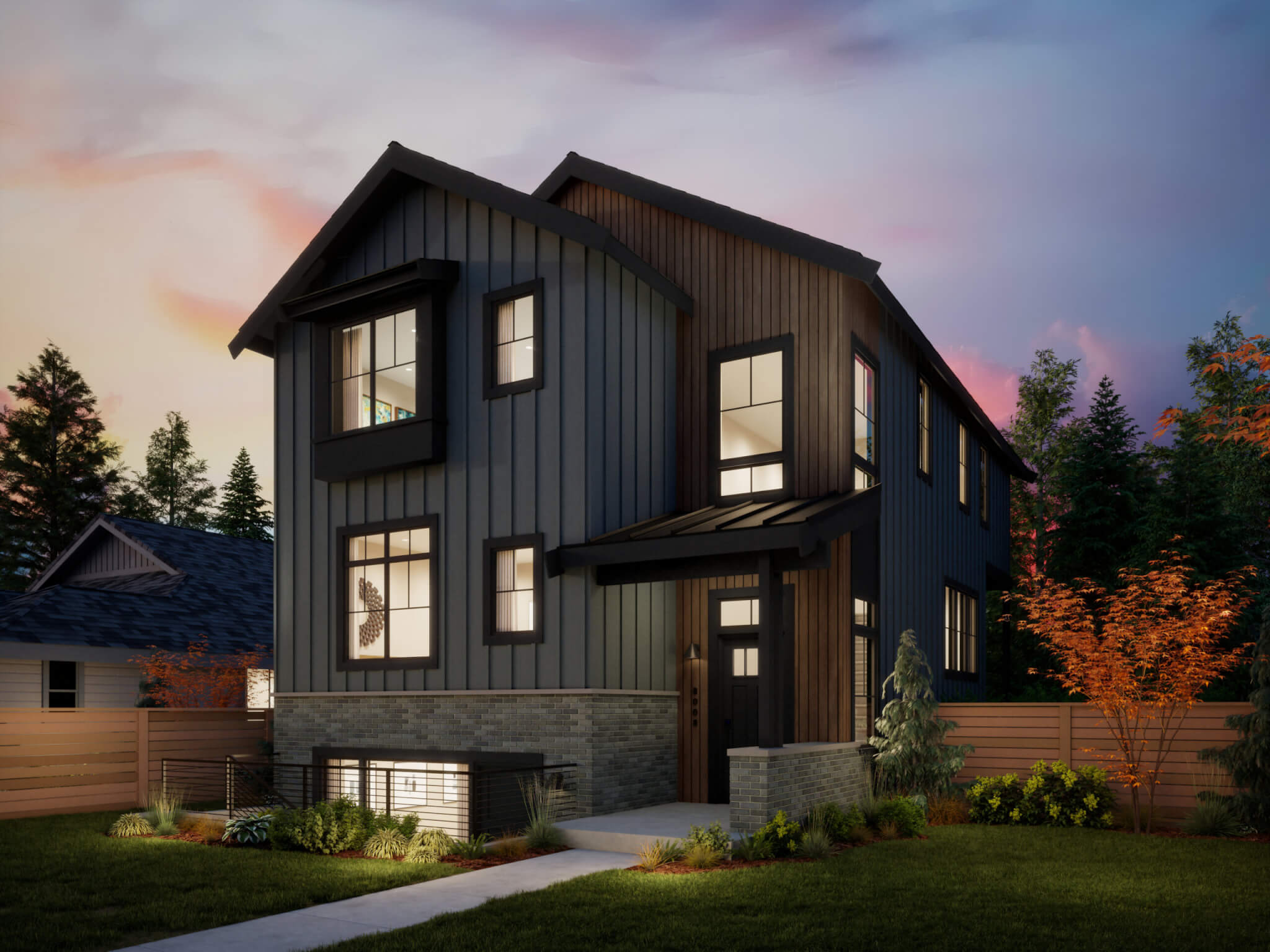 Thomas James Homes Pacific Northwest Summit floorplan with a Farmhouse exterior style