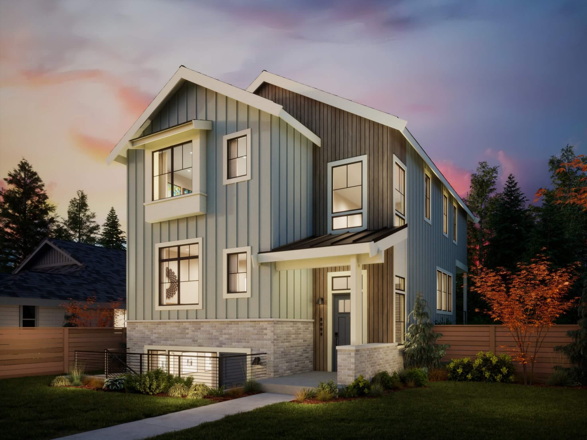 Thomas James Homes Pacific Northwest Summit floorplan with a Farmhouse exterior style