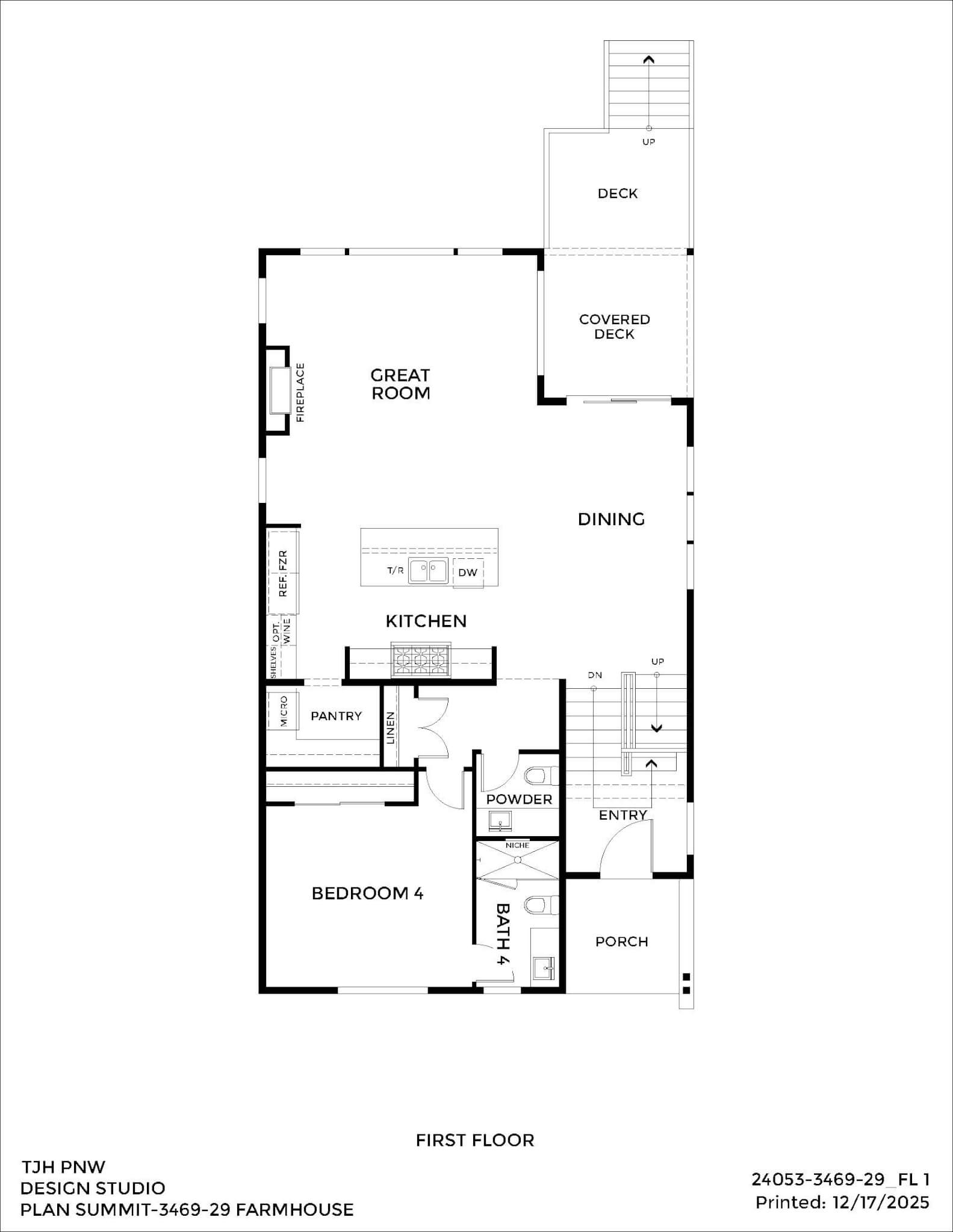 Thomas James Homes Pacific Northwest Summit floorplan