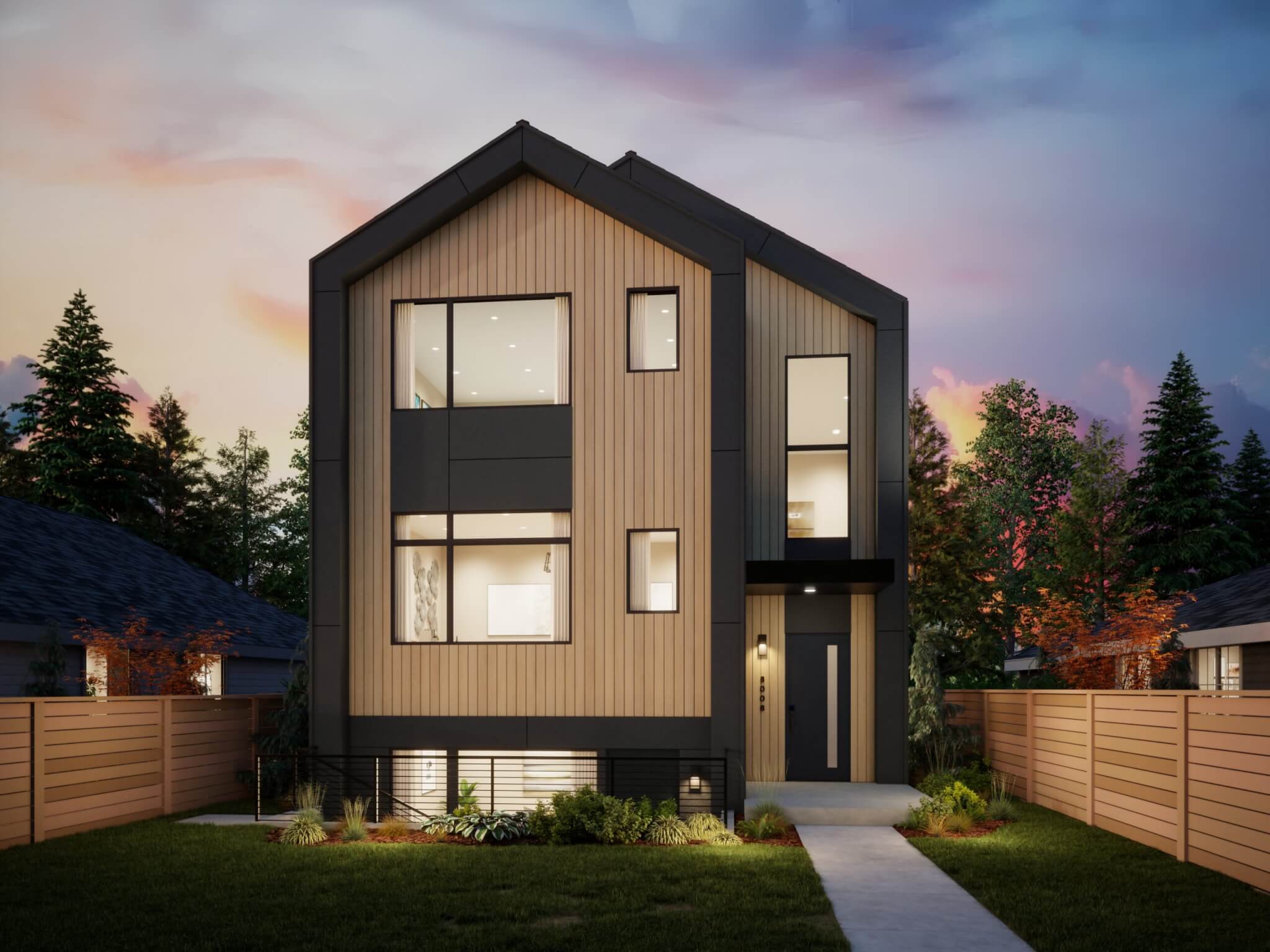 Thomas James Homes Pacific Northwest Summit floorplan with a Scandinavian exterior style