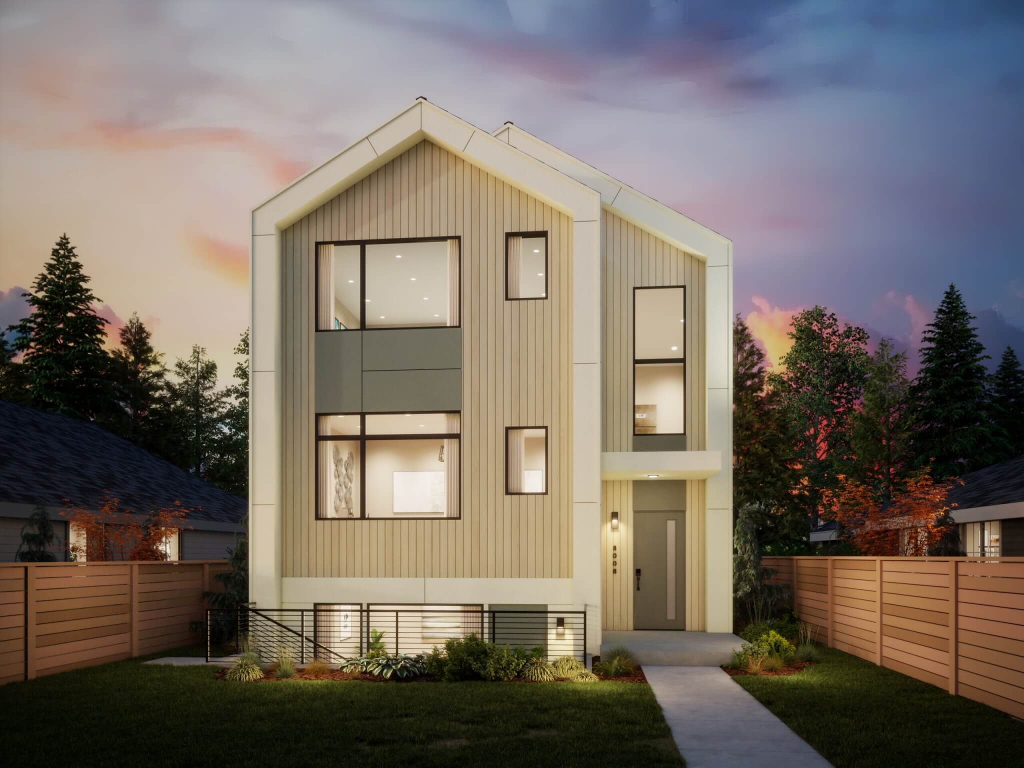 Thomas James Homes Pacific Northwest Summit floorplan with a Scandinavian exterior style