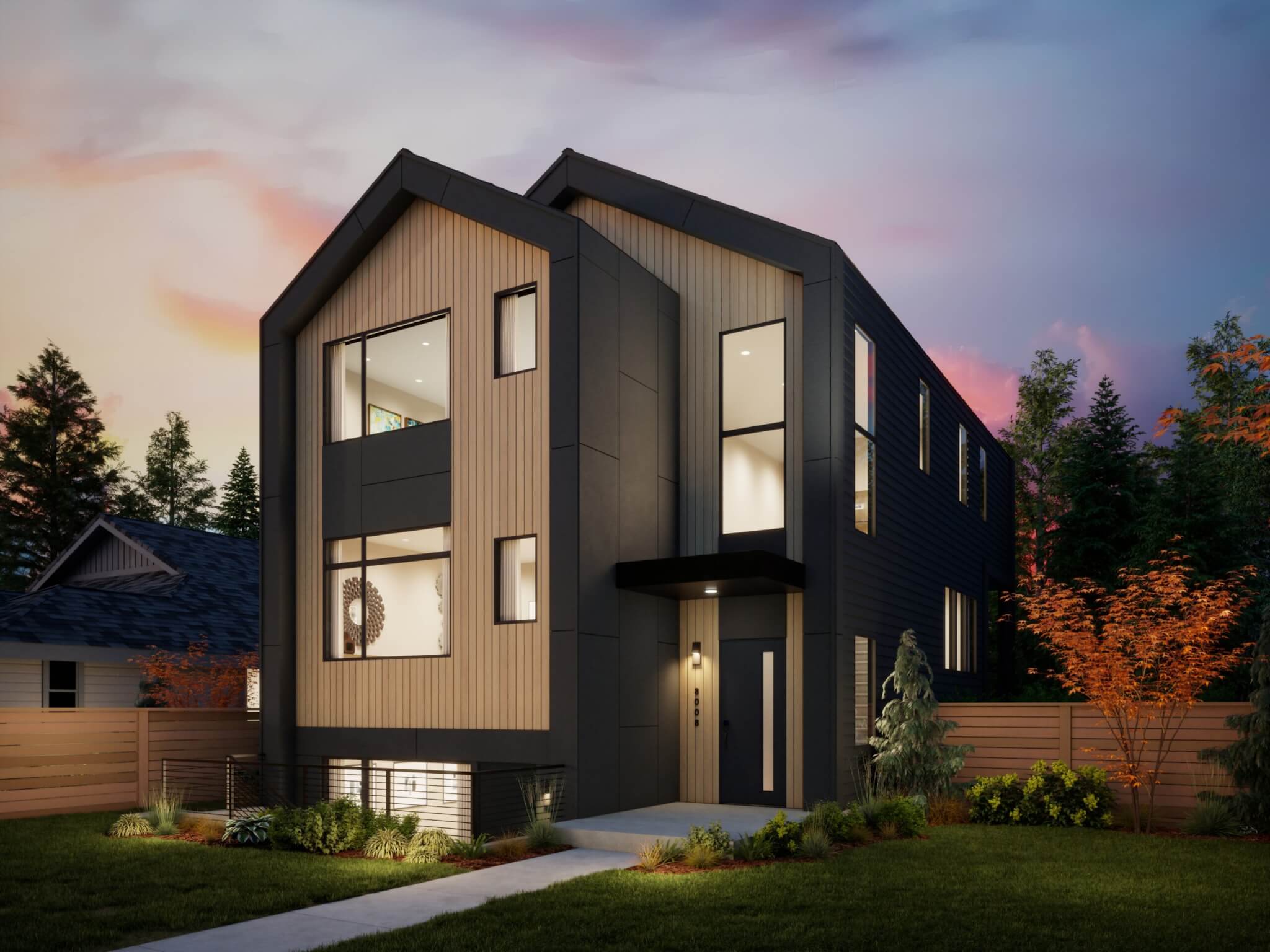 Thomas James Homes Pacific Northwest Summit floorplan with a Scandinavian exterior style
