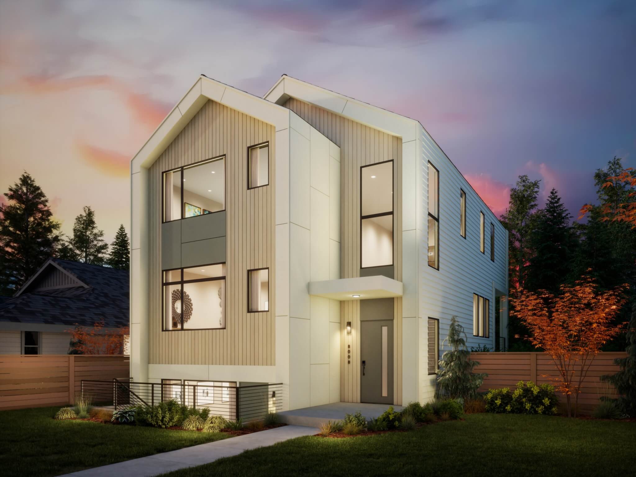 Thomas James Homes Pacific Northwest Summit floorplan with a Scandinavian exterior style
