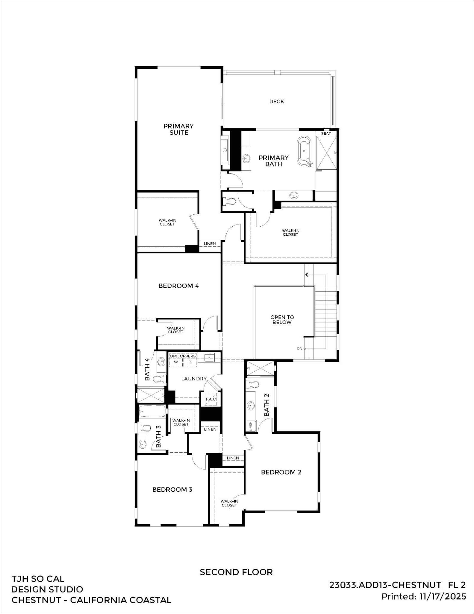 Thomas James Homes Southern California Chestnut floorplan