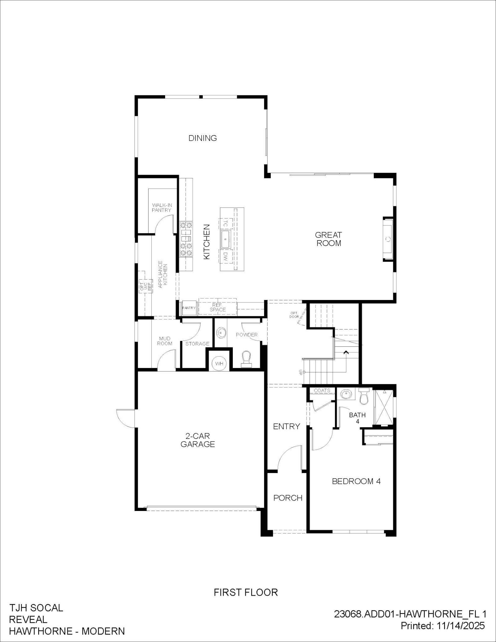 Thomas James Homes Southern California Hawthorne floorplan
