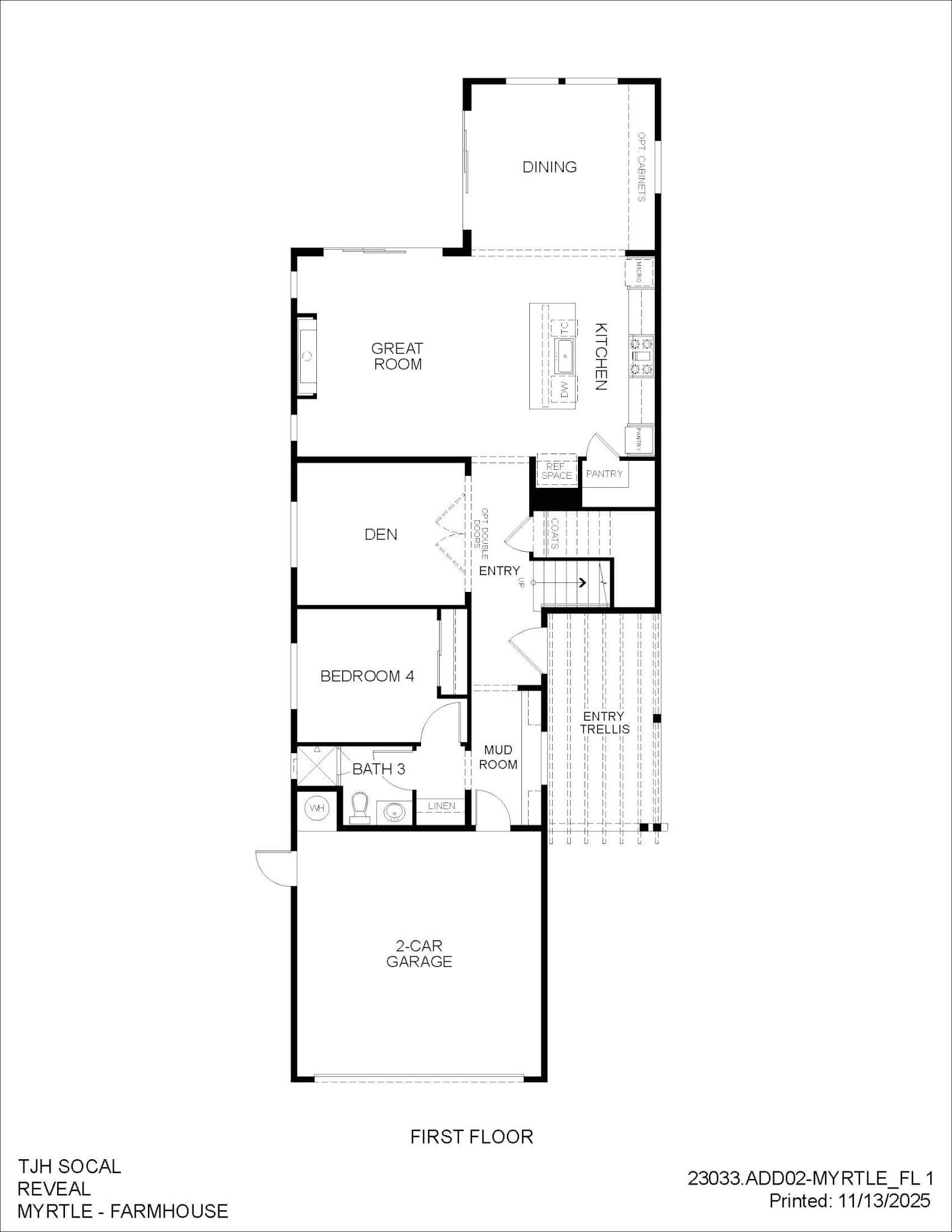 Thomas James Homes Southern California Myrtle floorplan