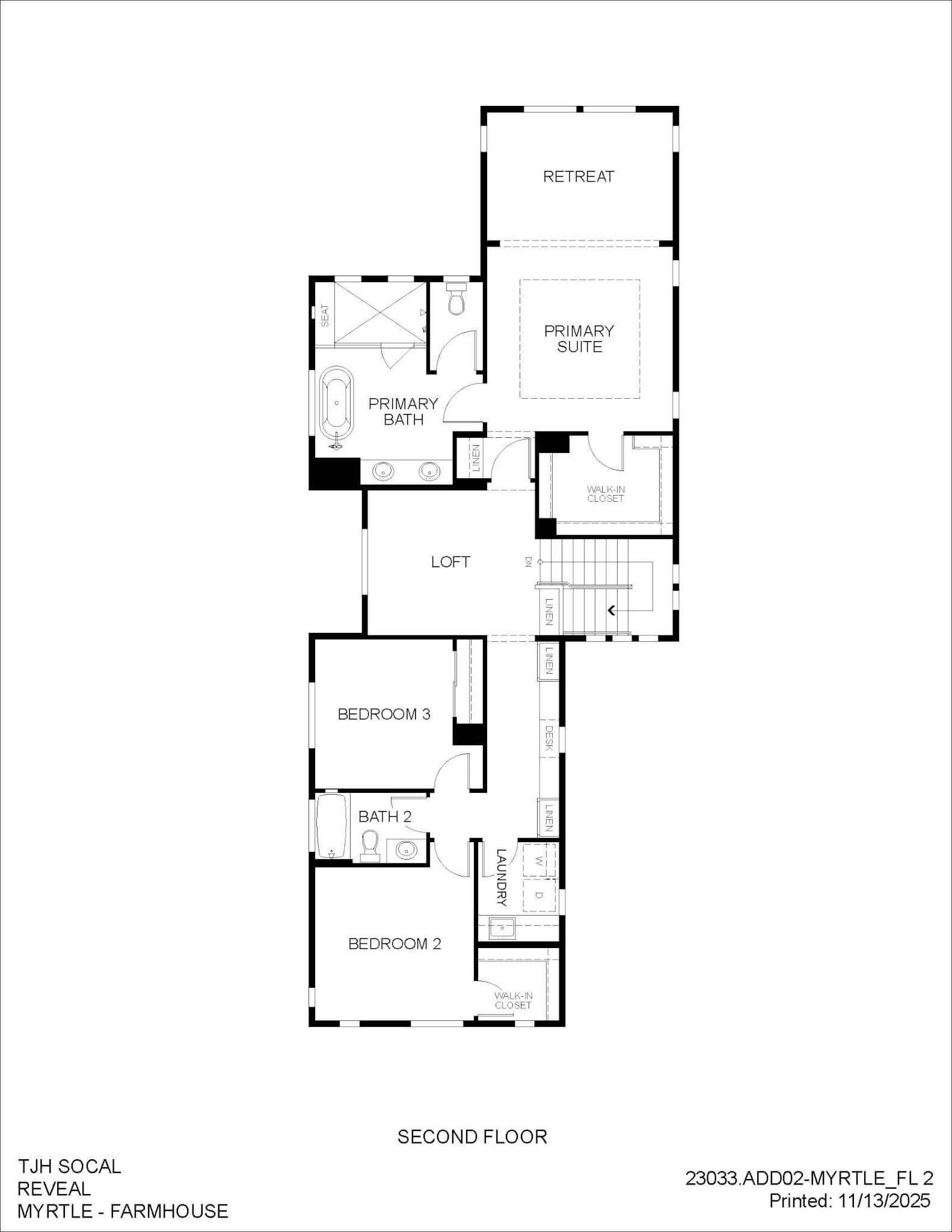 Thomas James Homes Southern California Myrtle floorplan