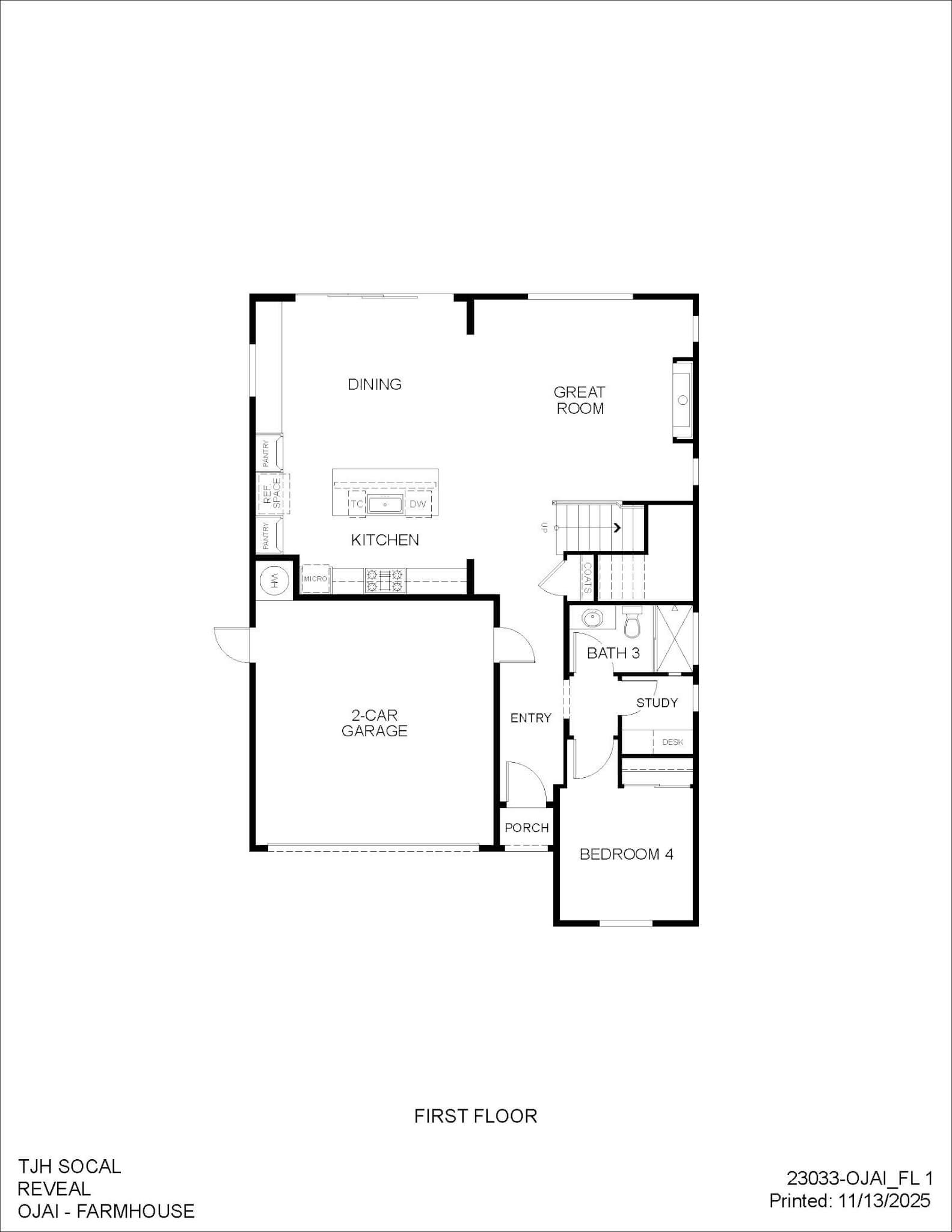 Thomas James Homes Southern California Ojai floorplan