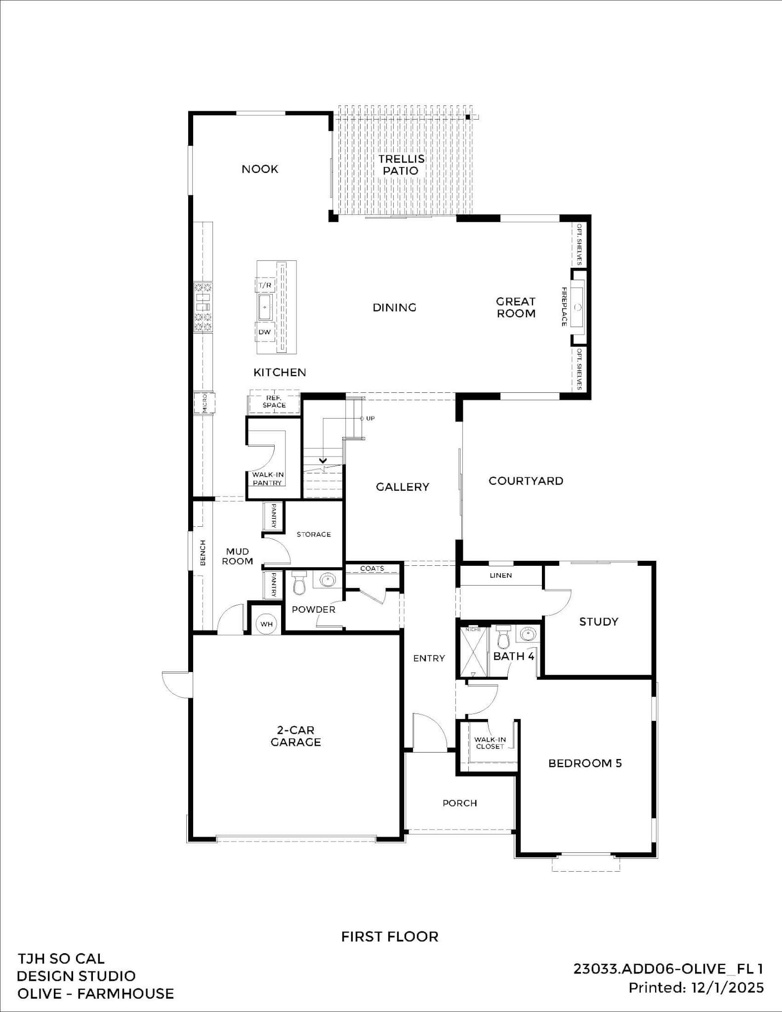 Thomas James Homes Southern California Olive floorplan