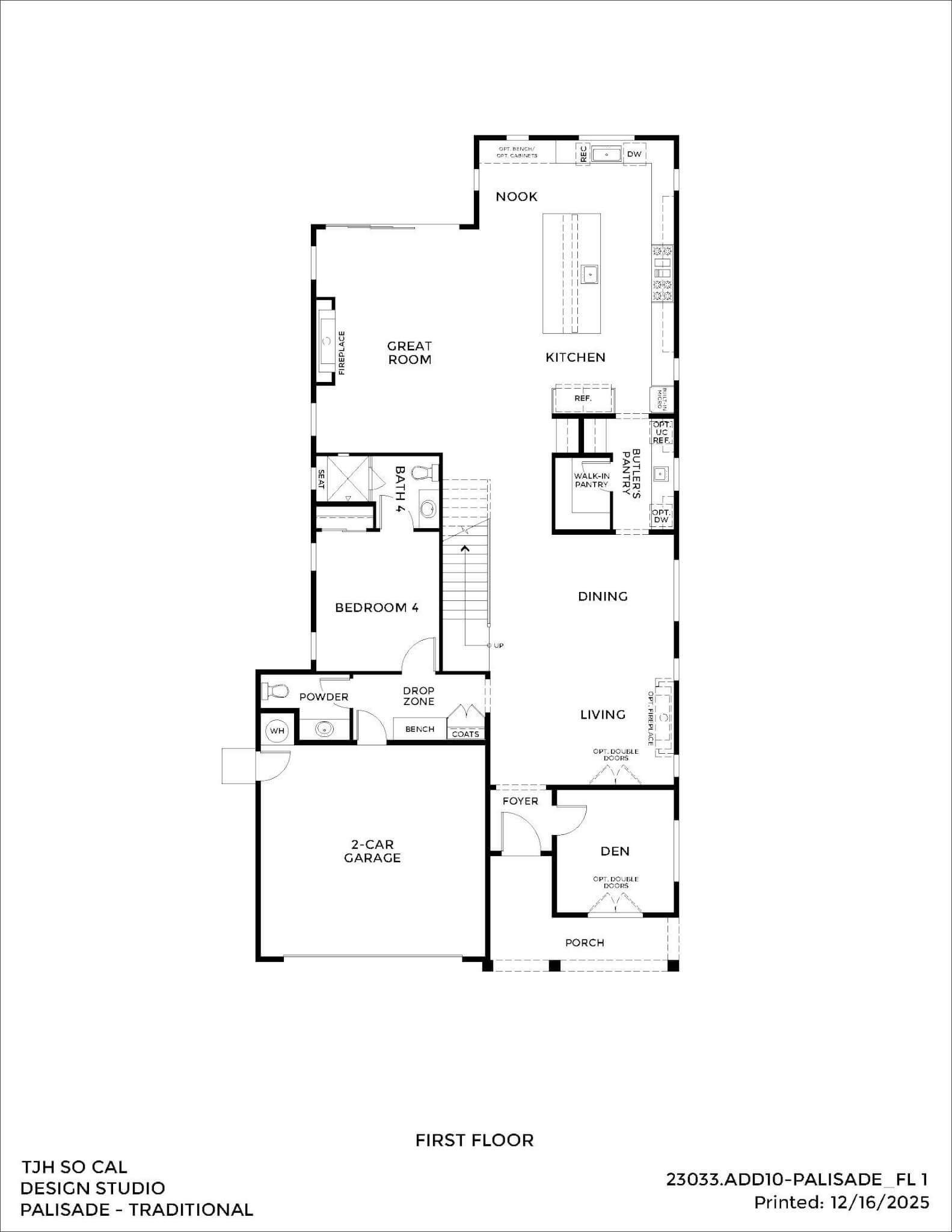 Thomas James Homes Southern California Palisade floorplan