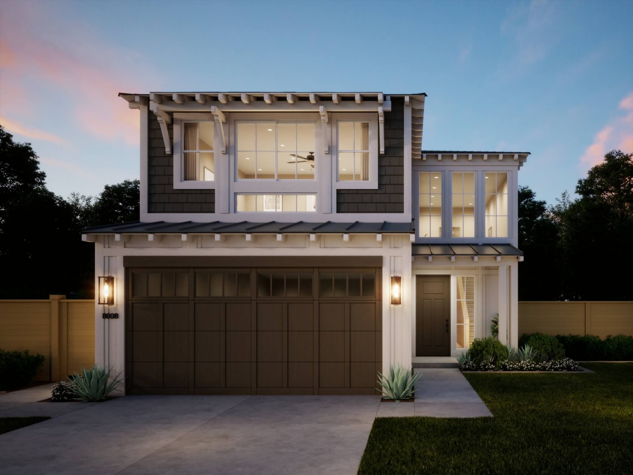 Thomas James Homes Southern California Ponderosa floorplan with a Coastal exterior style