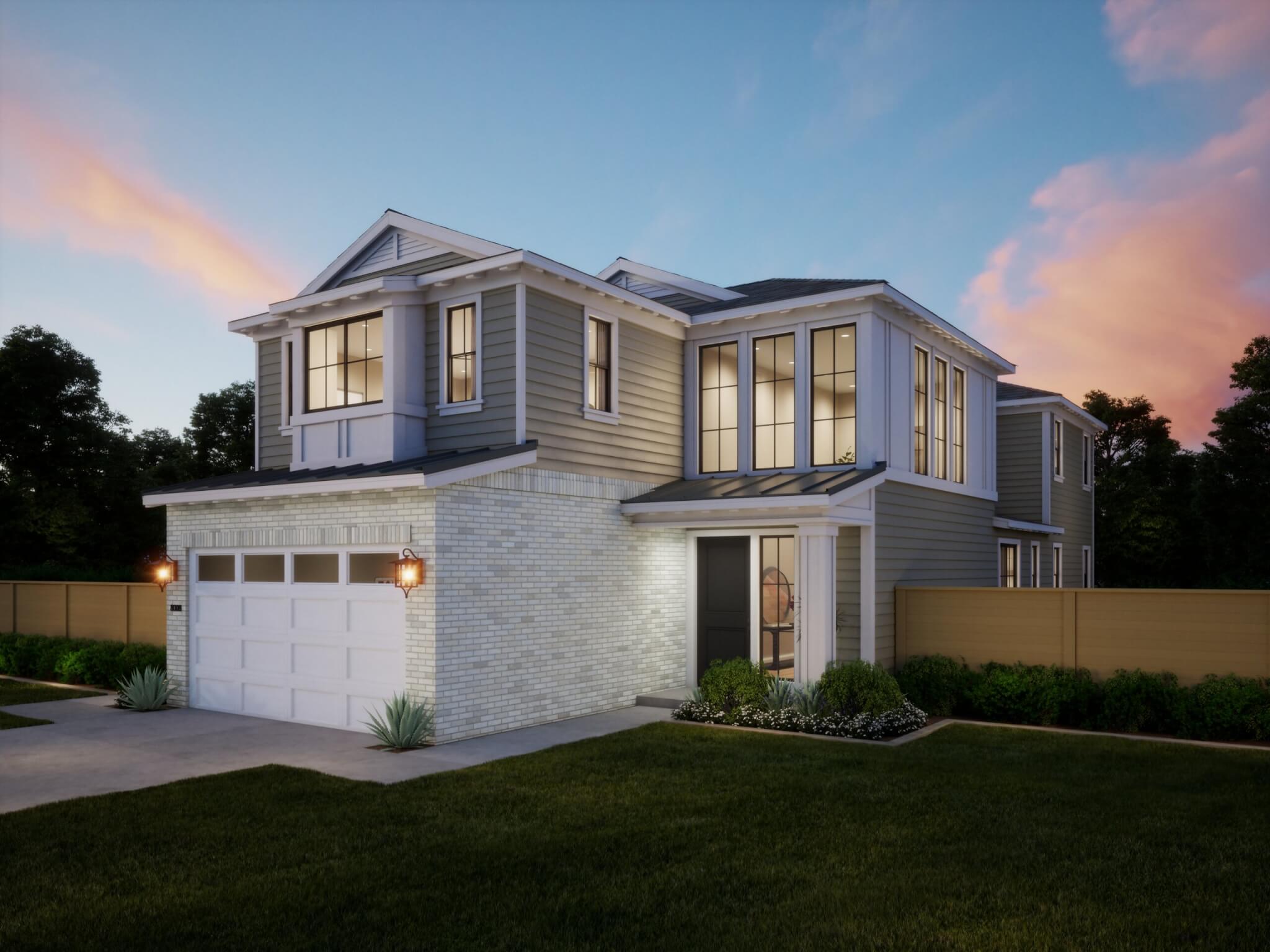 Thomas James Homes Southern California Ponderosa floorplan with a Traditional exterior style