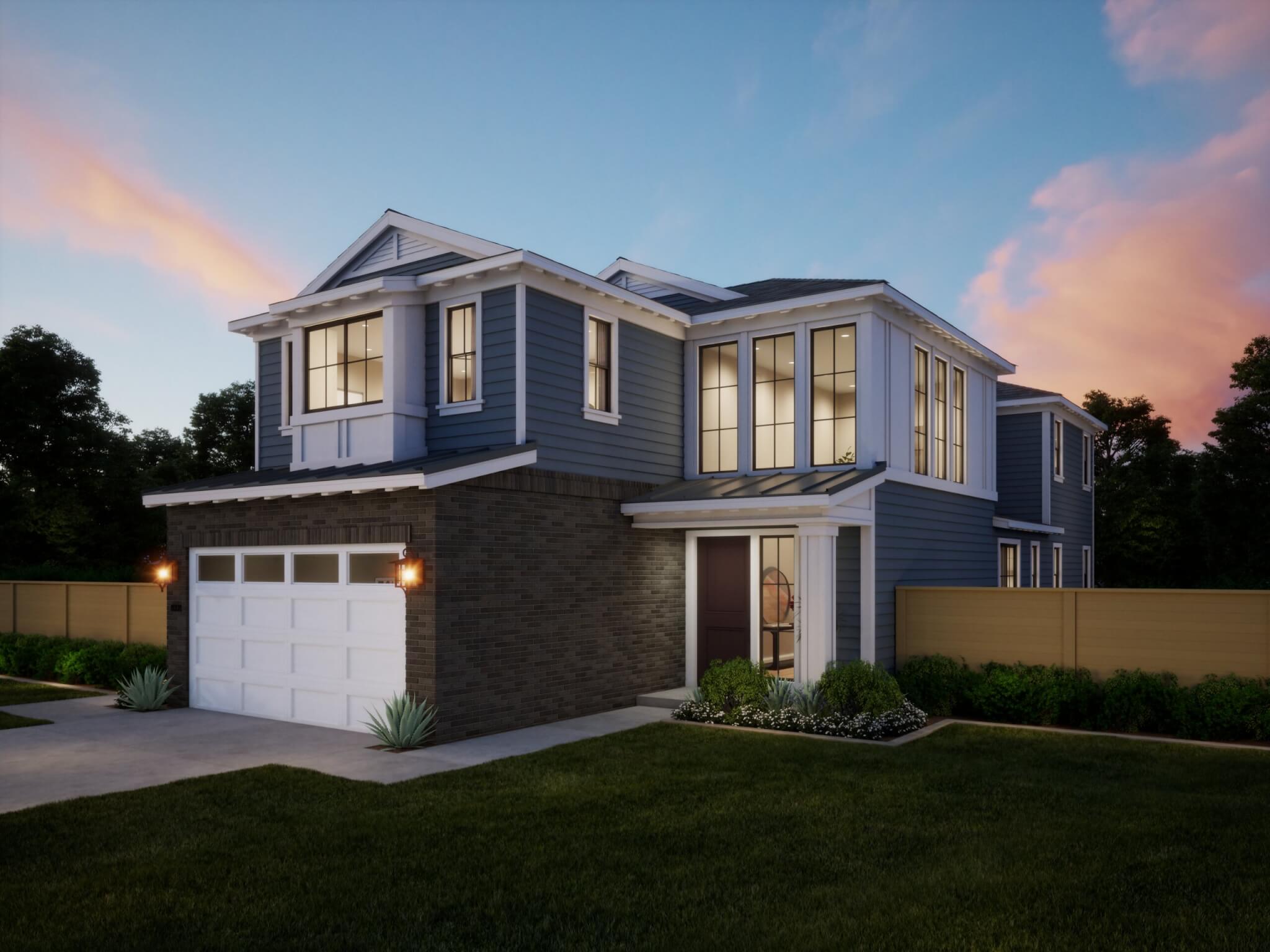 Thomas James Homes Southern California Ponderosa floorplan with a Traditional exterior style