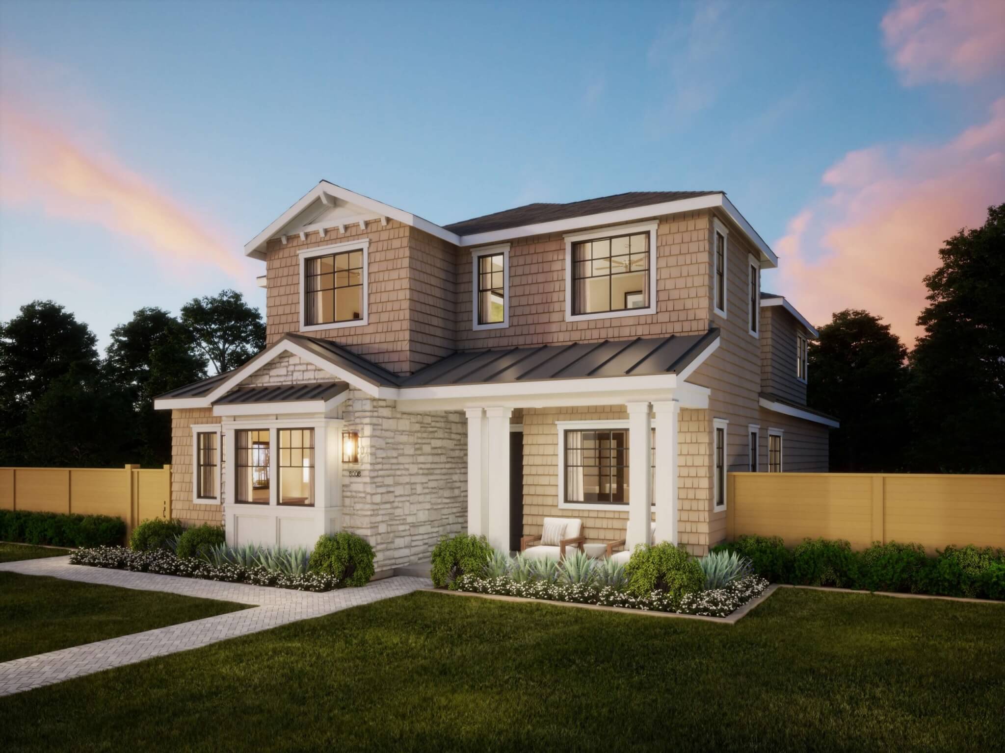 Thomas James Homes Southern California Centinela floorplan with a Coastal exterior style