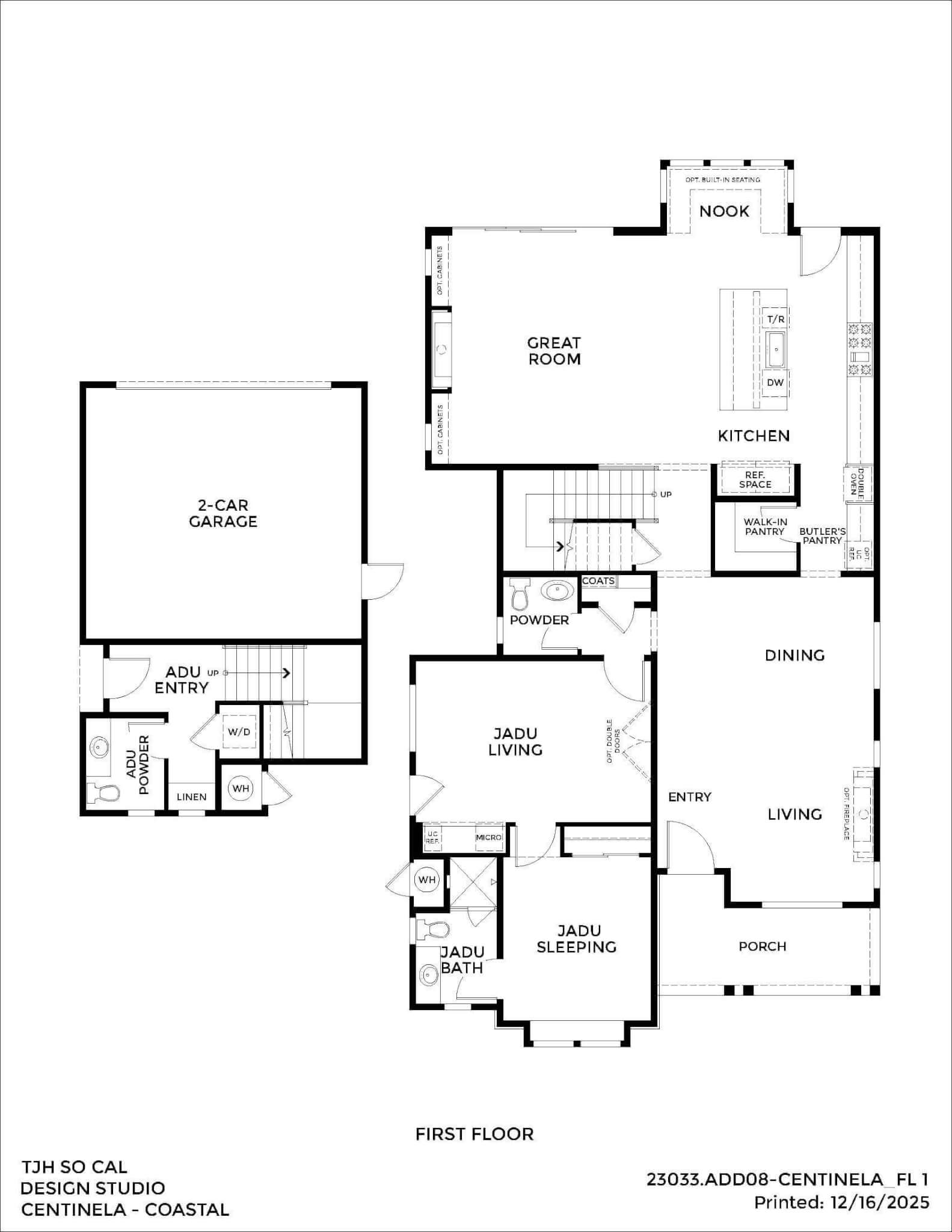 Thomas James Homes Southern California Centinela floorplan with a Coastal exterior style
