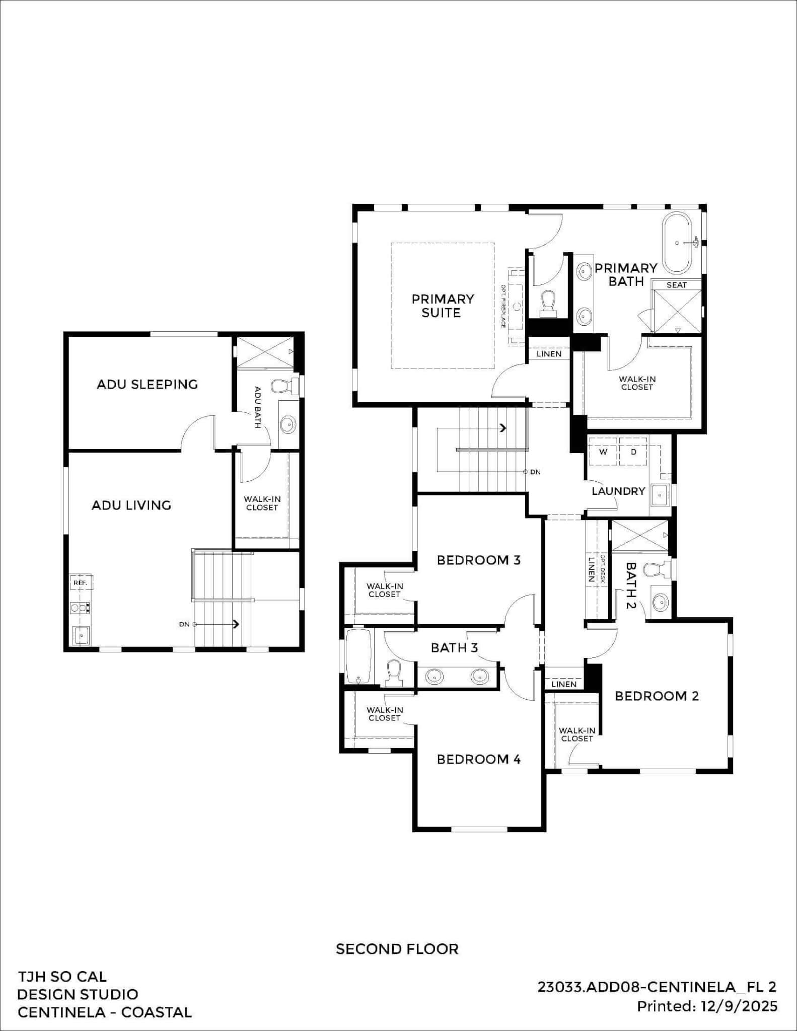 Thomas James Homes Southern California Centinela floorplan with a Coastal exterior style