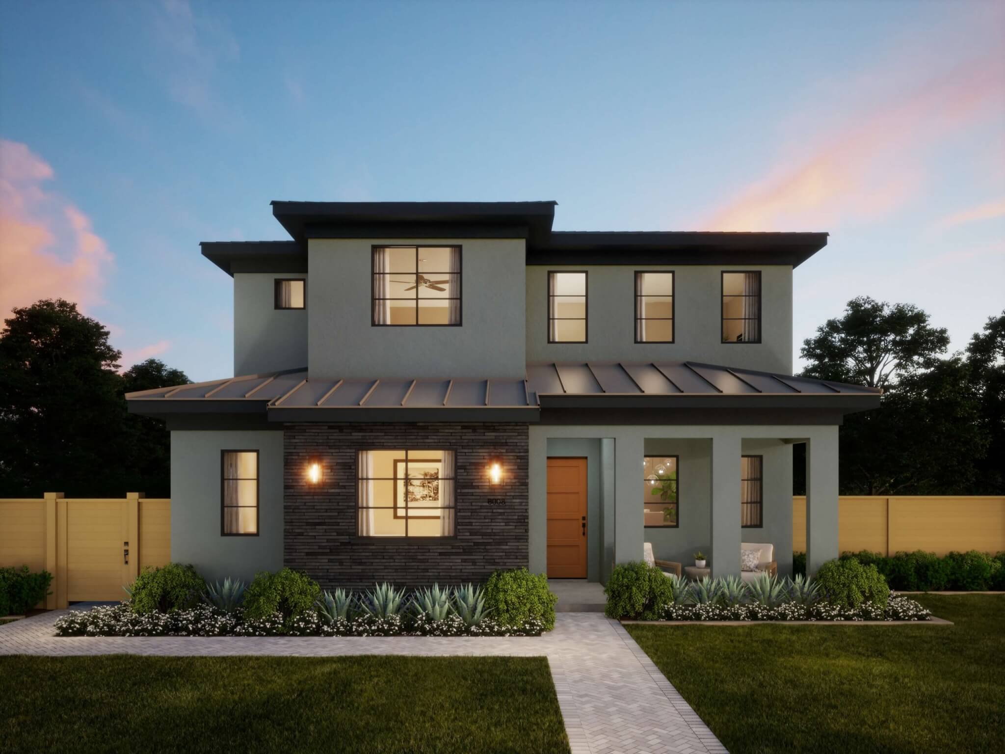 Thomas James Homes Southern California Centinela floorplan with a Transitional exterior style