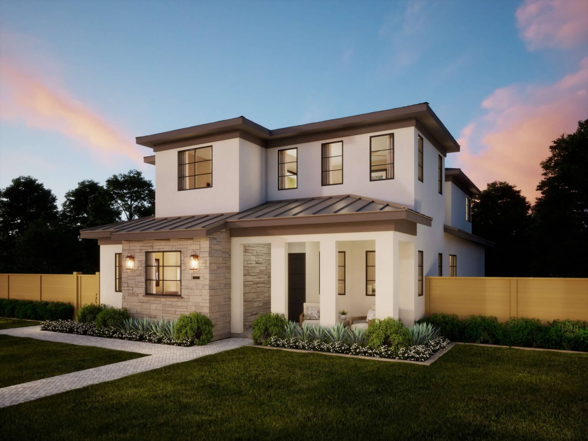Thomas James Homes Southern California Centinela floorplan with a Transitional exterior style