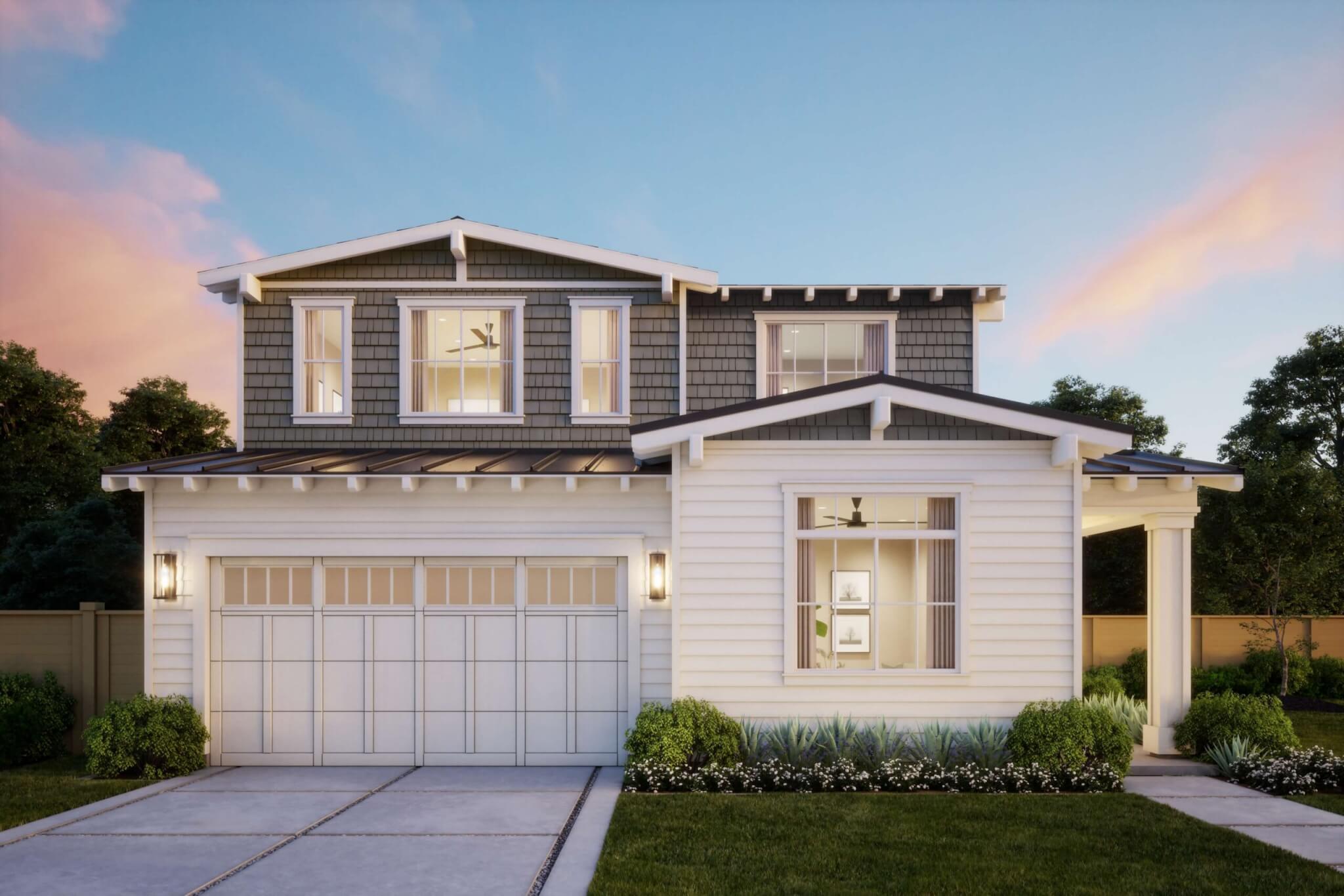 Thomas James Homes Southern California Chestnut floorplan with a Coastal exterior style