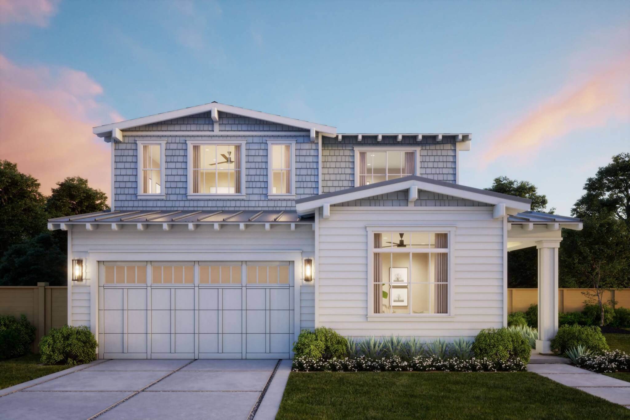Thomas James Homes Southern California Chestnut floorplan with a Coastal exterior style