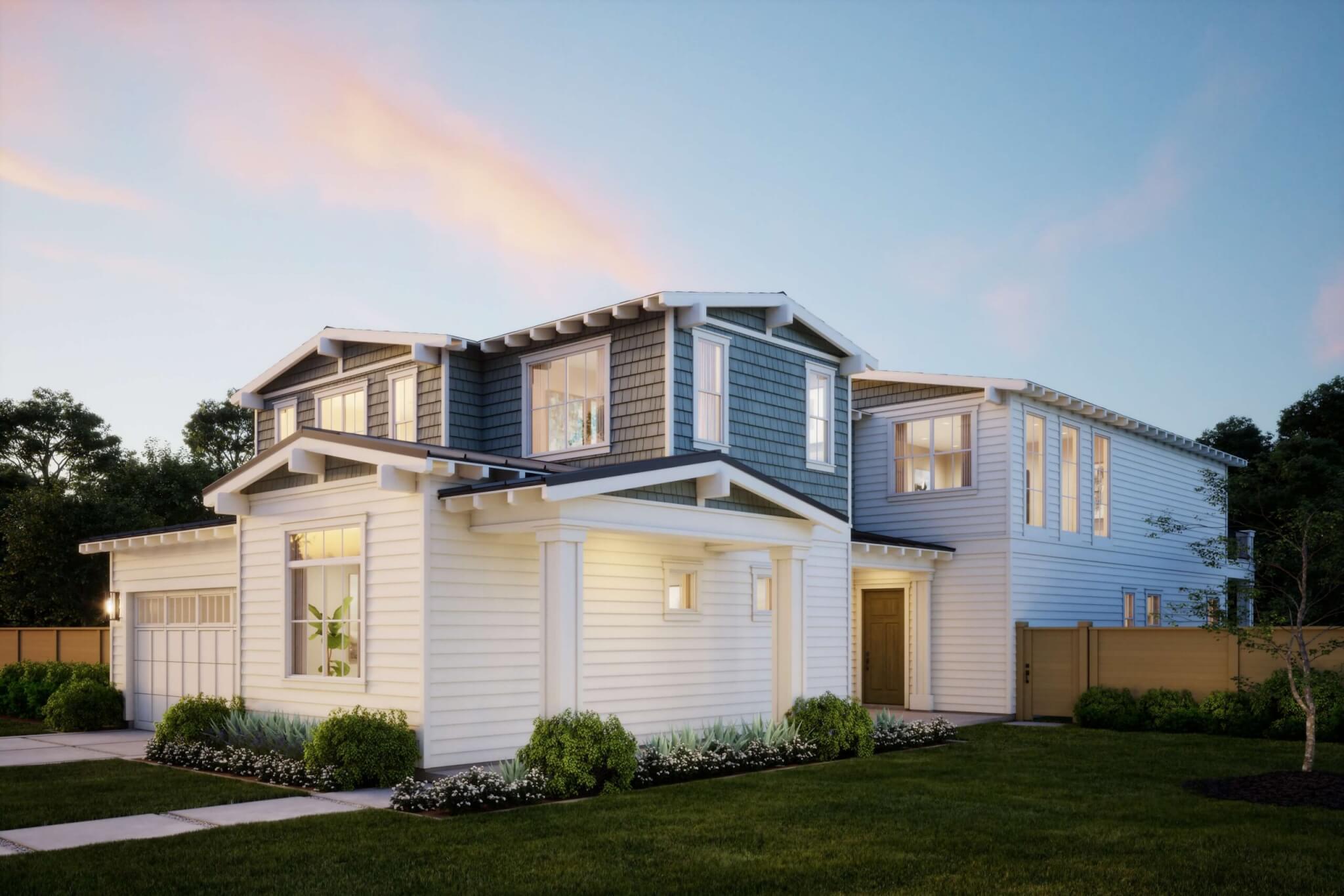 Thomas James Homes Southern California Chestnut floorplan with a Coastal exterior style