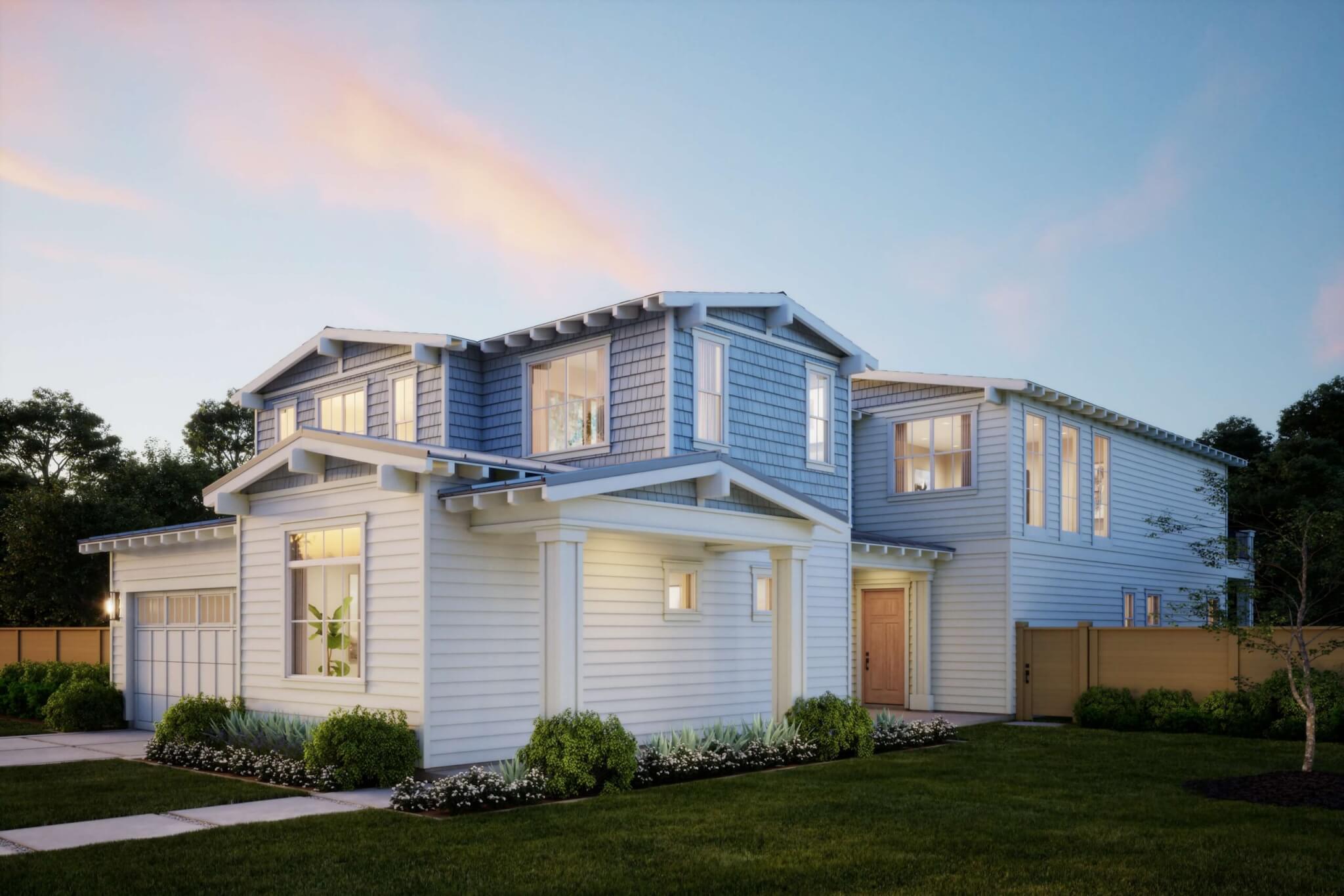 Thomas James Homes Southern California Chestnut floorplan with a Coastal exterior style