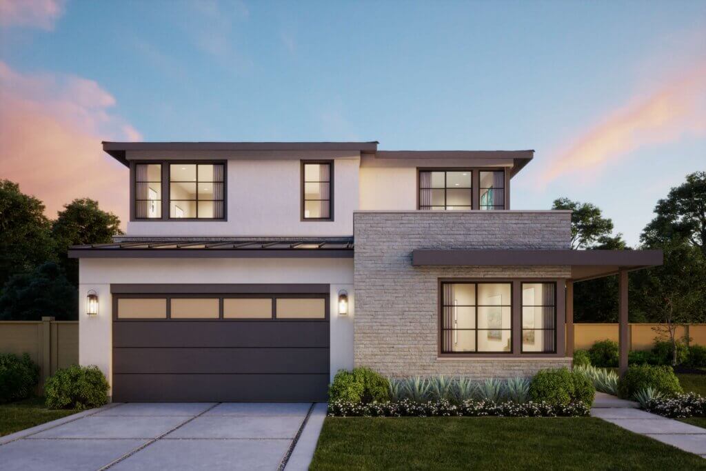 Thomas James Homes Southern California Chestnut floorplan with a Transitional exterior style