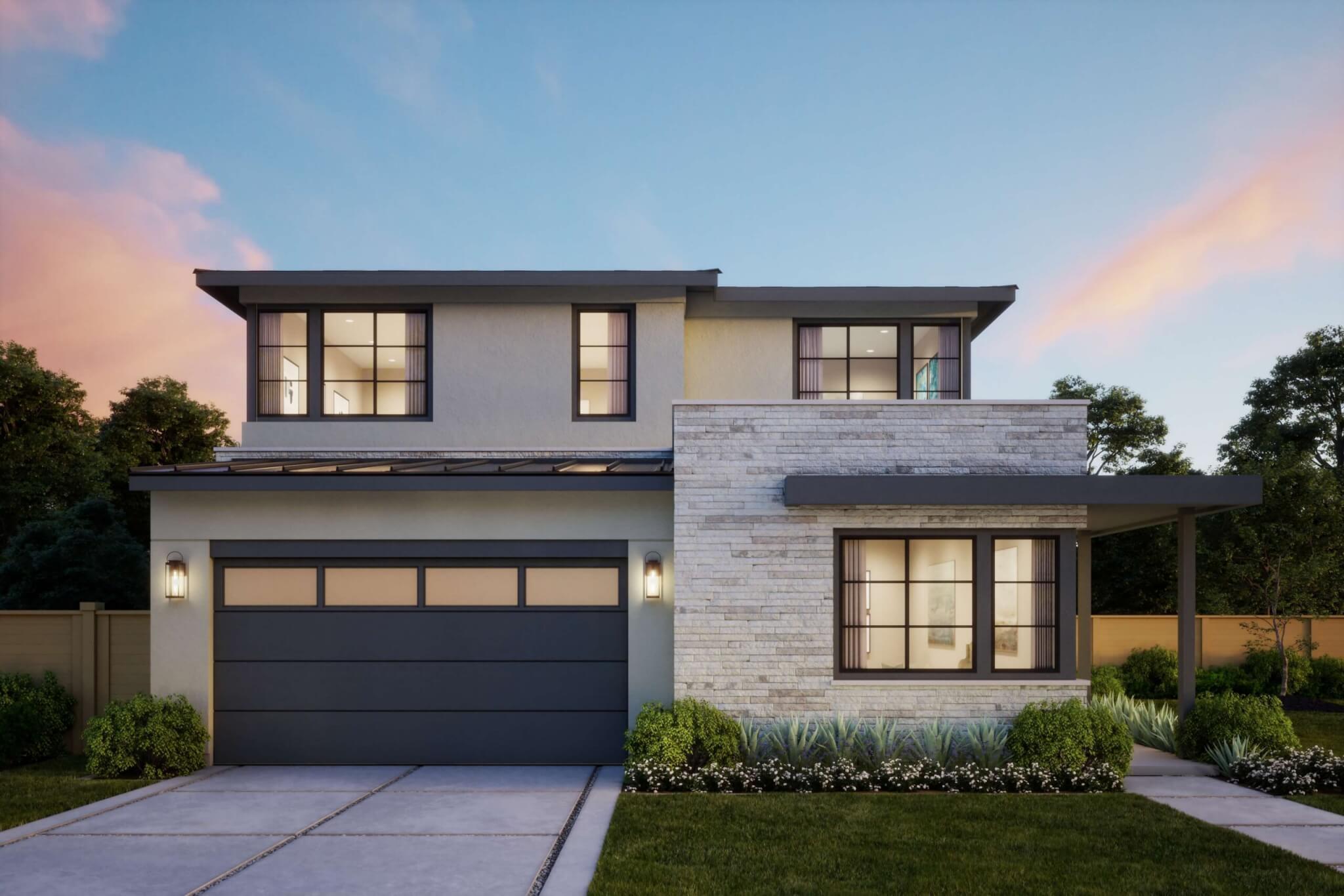 Thomas James Homes Southern California Chestnut floorplan with a Transitional exterior style