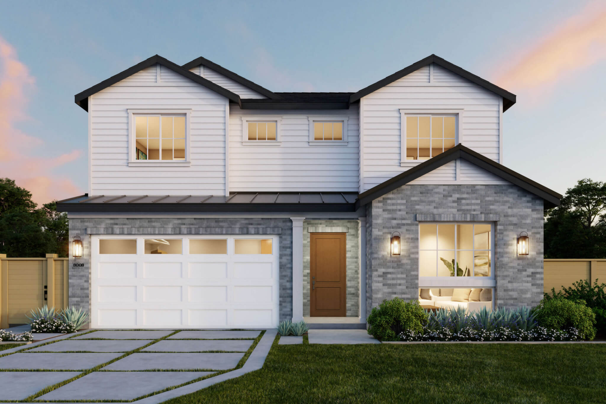 Thomas James Homes Southern California Hawthorne floorplan with a Traditional exterior style