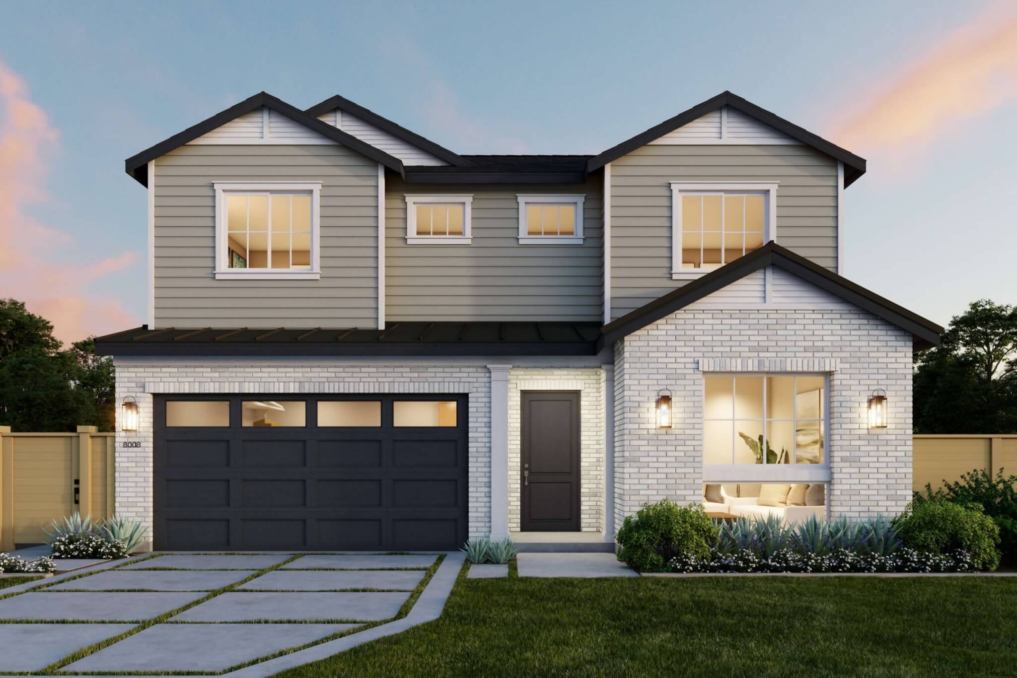 Thomas James Homes Southern California Hawthorne floorplan with a Traditional exterior style