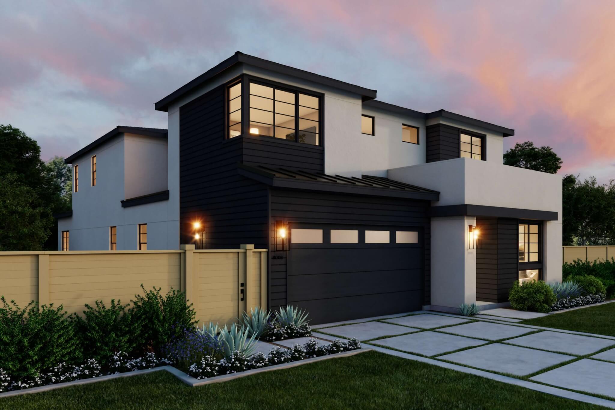 Thomas James Homes Southern California Hawthorne floorplan with a Transitional exterior style