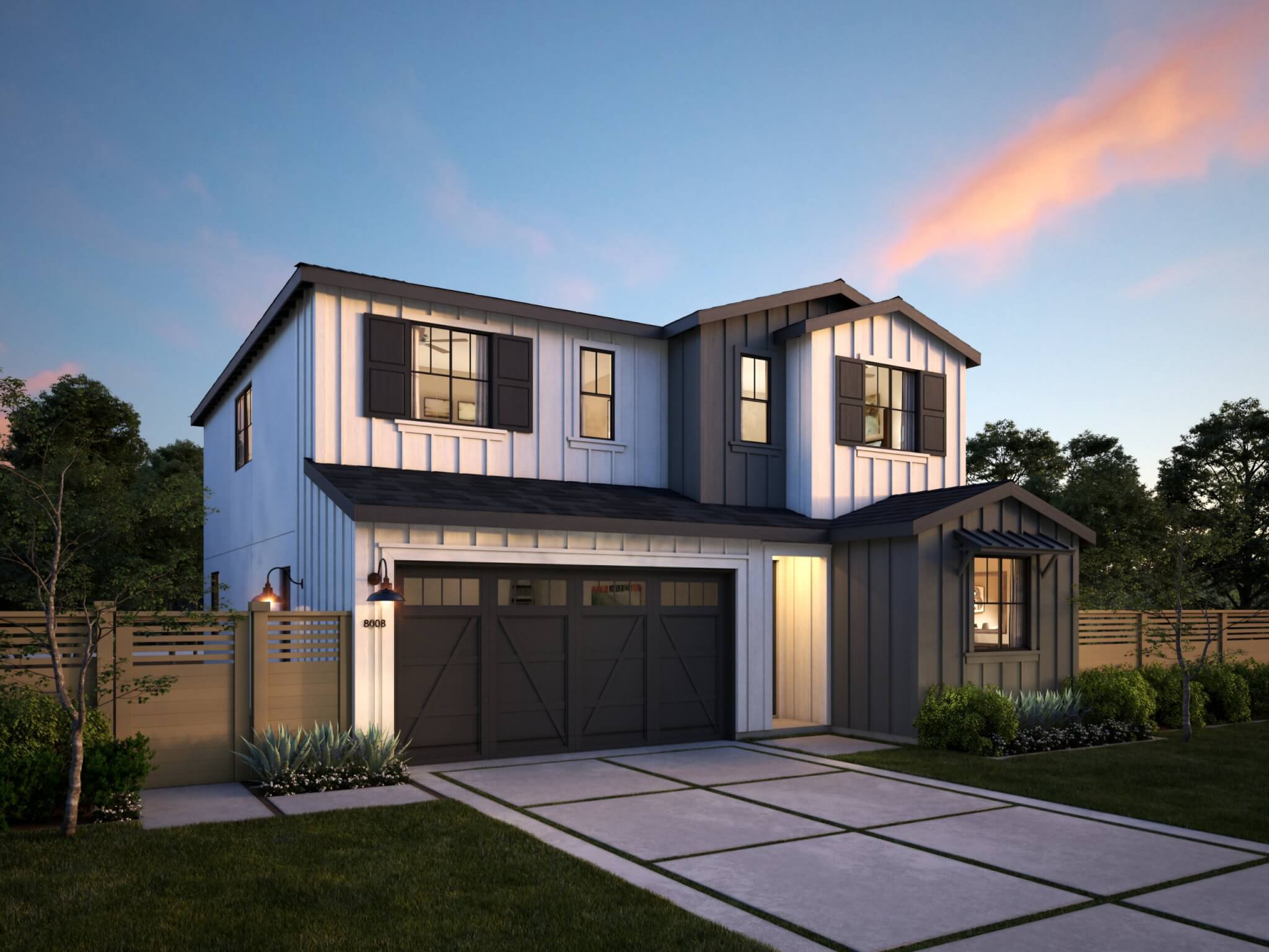 Thomas James Homes Southern California Ojai floorplan with a Farmhouse exterior style