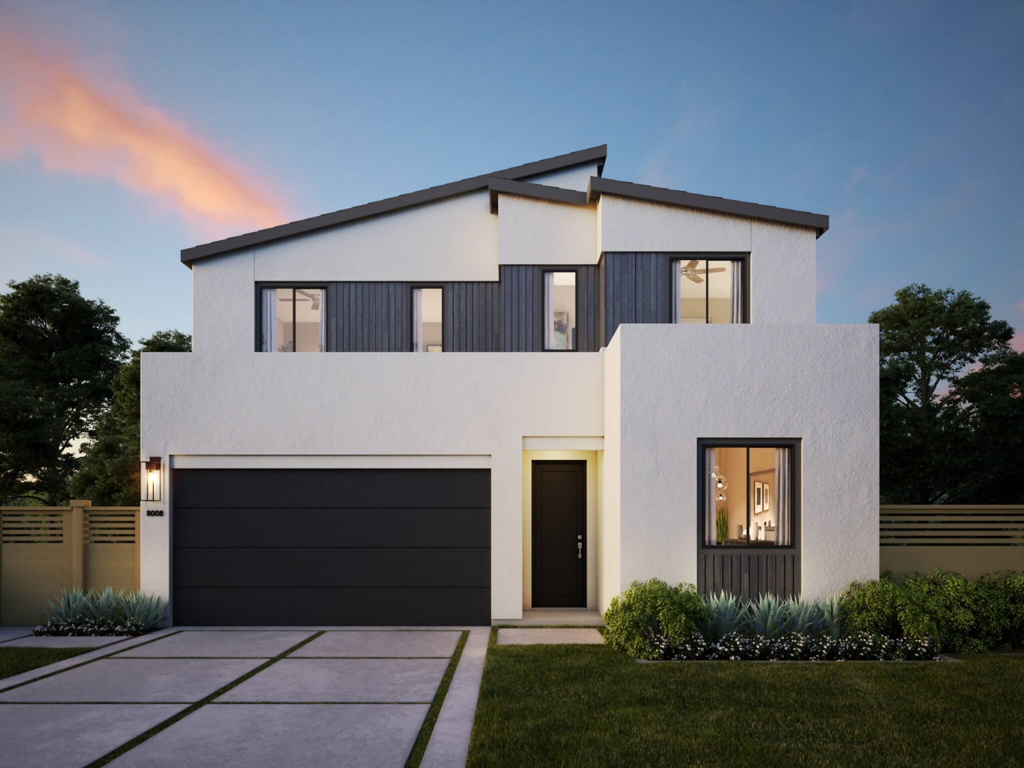 Thomas James Homes Southern California Ojai floorplan with a Modern exterior style
