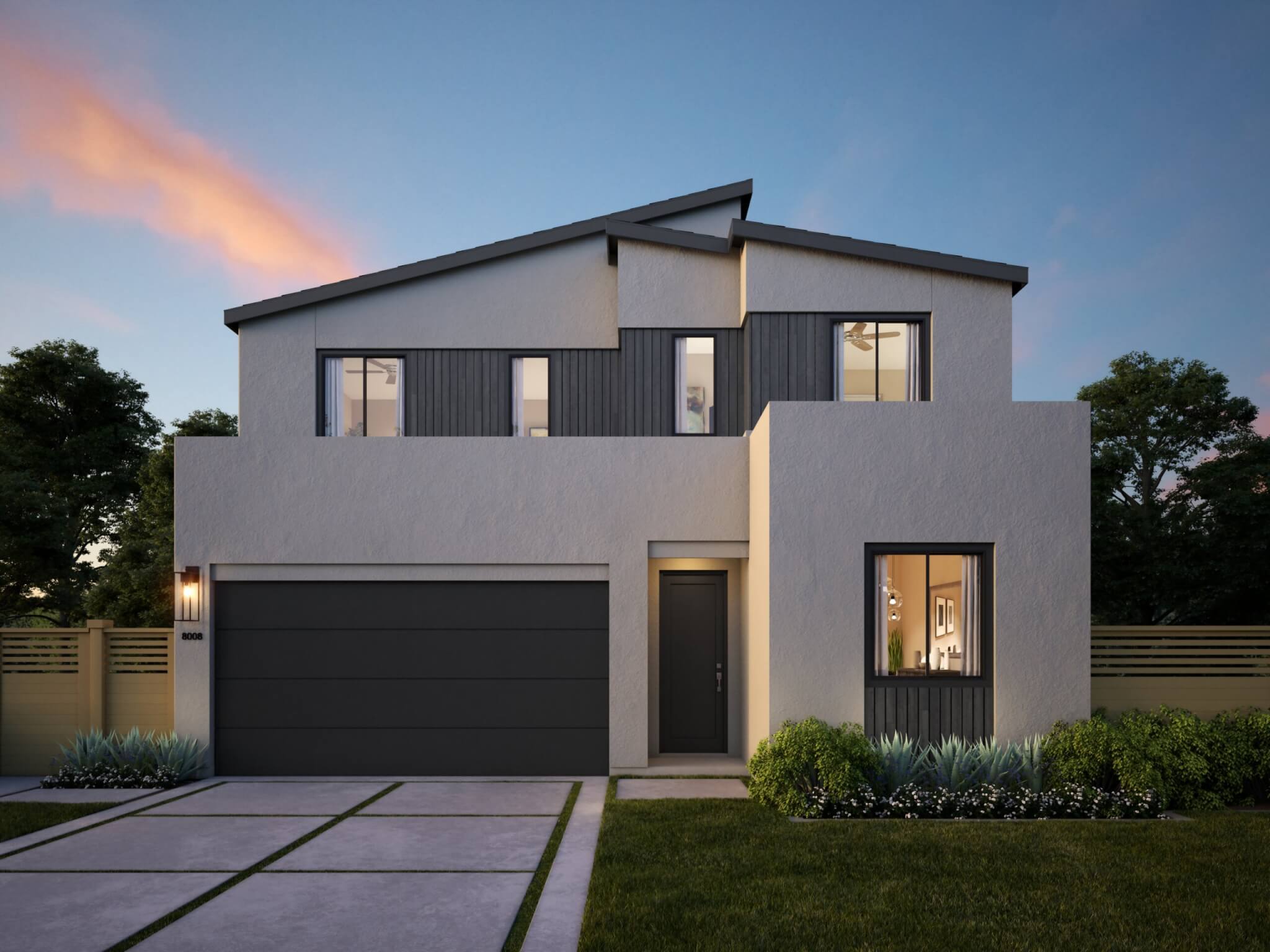 Thomas James Homes Southern California Ojai floorplan with a Modern exterior style